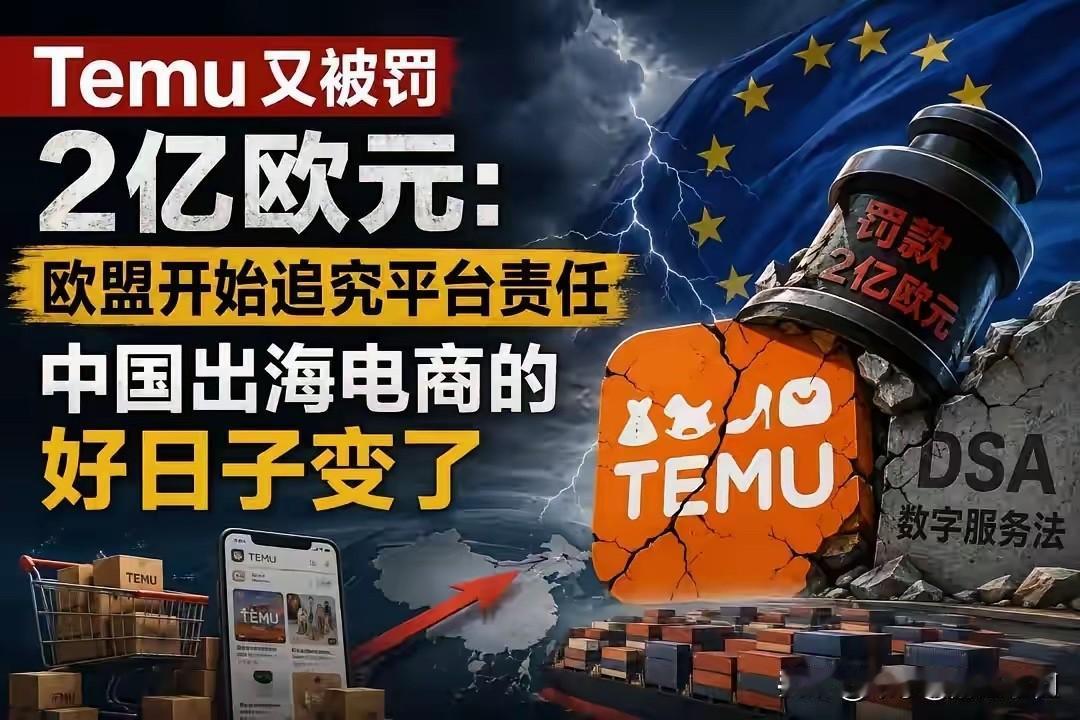 5月28日，我国某跨境电商平台被欧盟罚款2亿欧元，折合人民币15.7亿元。令人