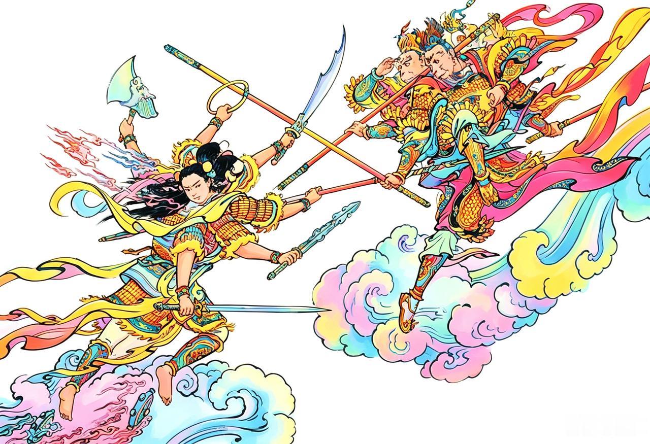 西游记武力排行榜：哪吒正面硬刚孙悟空，整场对决始终难分高下读过《西游记》原著