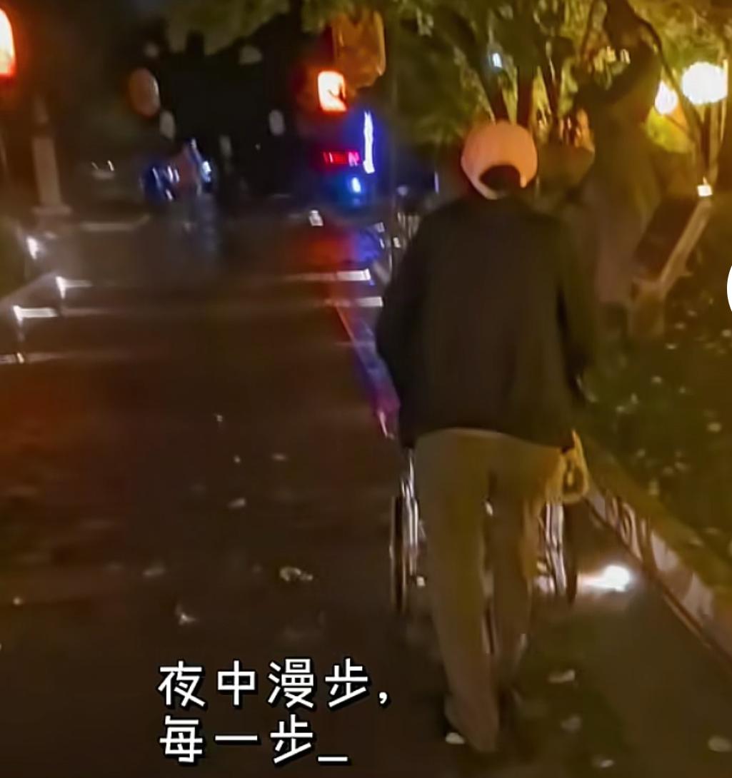 70岁的柴桑大姐，推着90多岁的姥姥散步！这步履蹒跚的背影，让很多人心里发酸。