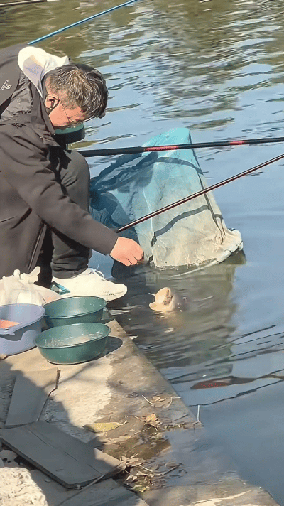 “笑不活了！”山东，一位大哥正坐着钓鱼，水里突然冒出一条30斤重的大鱼，它不光不