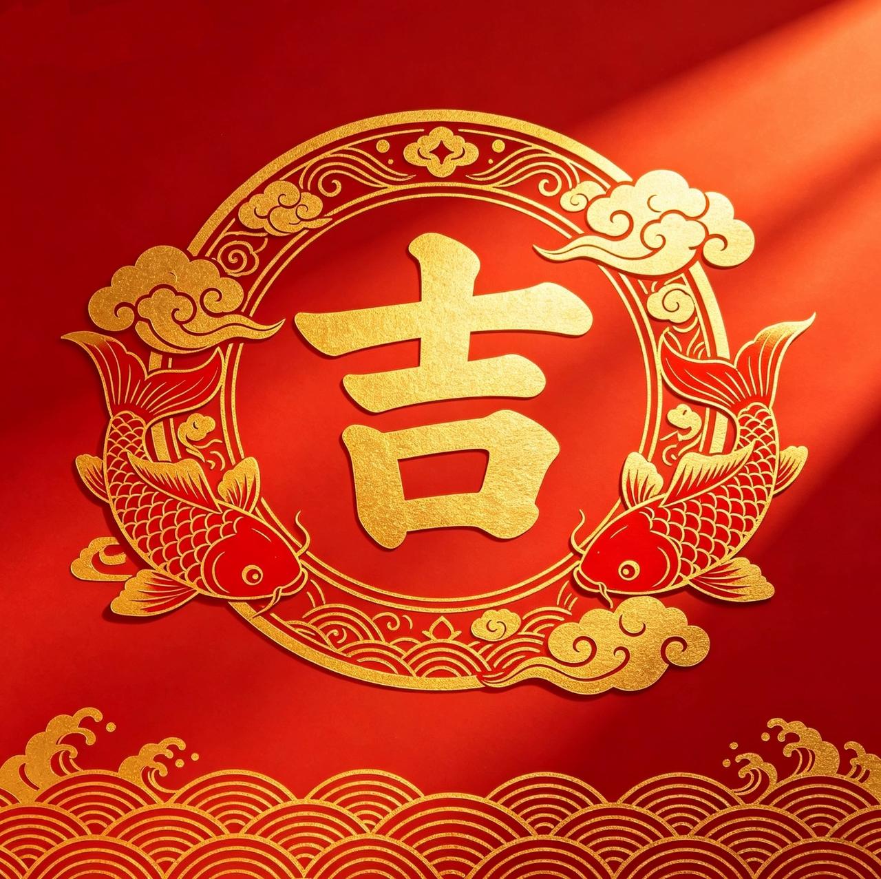 今天再忙也要写下一个“吉”字！年轻时总想要很多，后来才明白，家人平安、三餐
