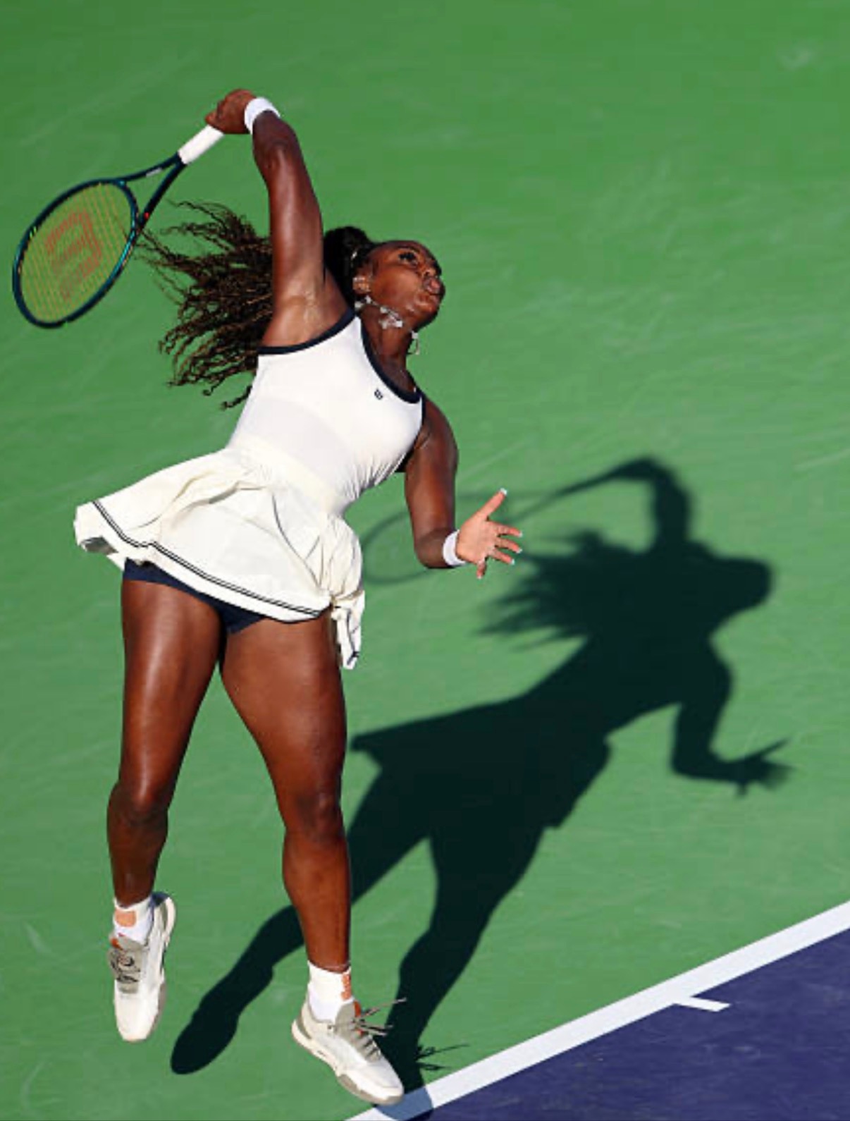 印第安维尔斯1000赛首轮，和小威练完球的帕克斯4-6/3-6输给No.136