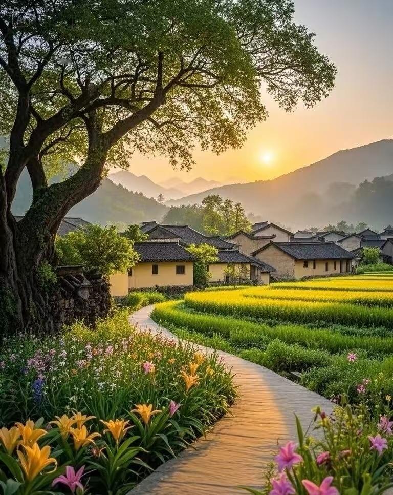 黄昏偷盏酒，晚霞倦烟愁，一帘暮云染天线，恰似如画梦。倾琼液，邀明月，悠悠心事