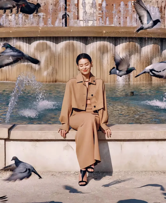 胡杏儿，172cm，这颜值真的是逆天了，就是脚上的鞋子有点影响颜值，其余太完美了