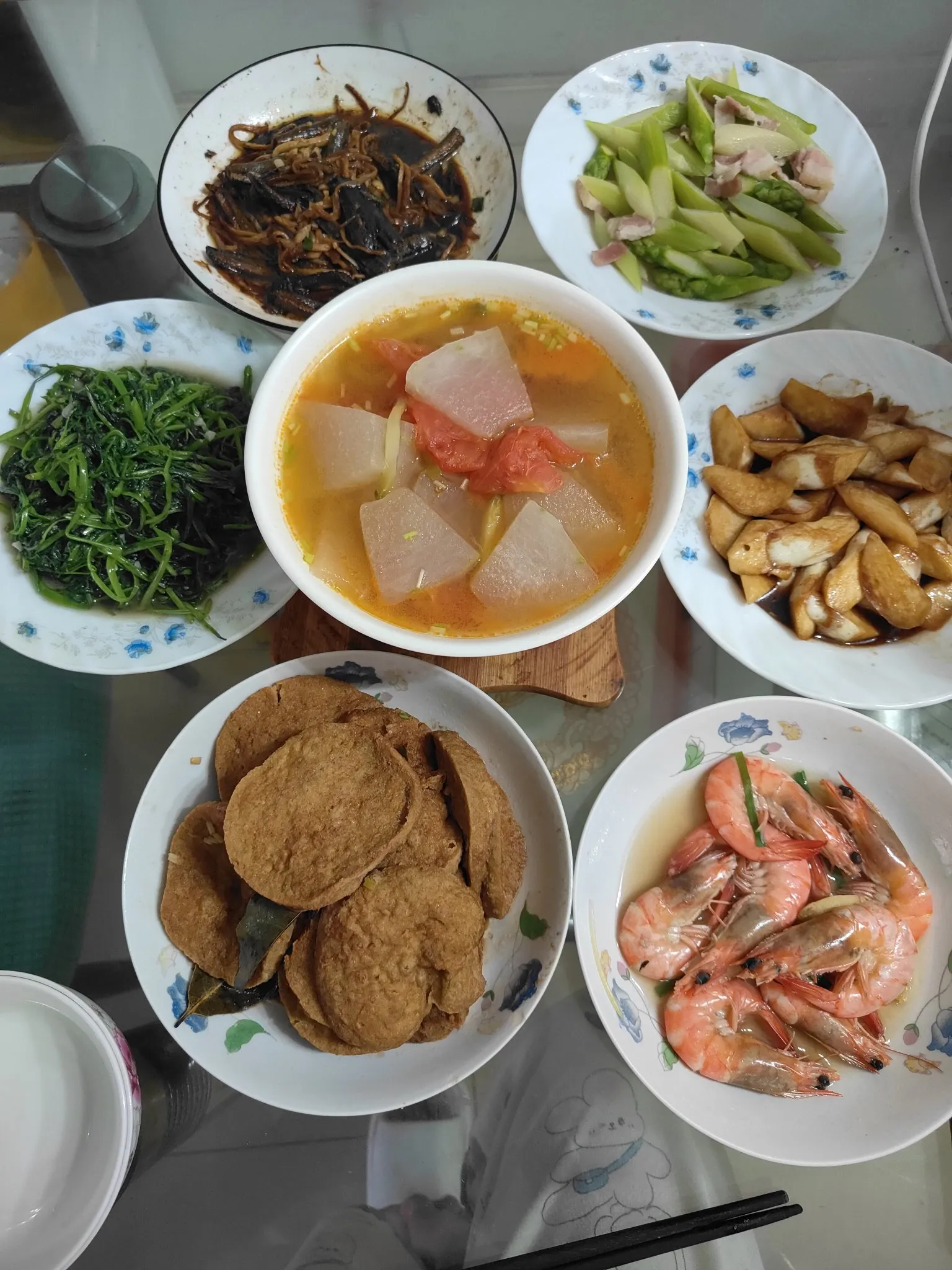 今天的午饭，感觉烧的太多了