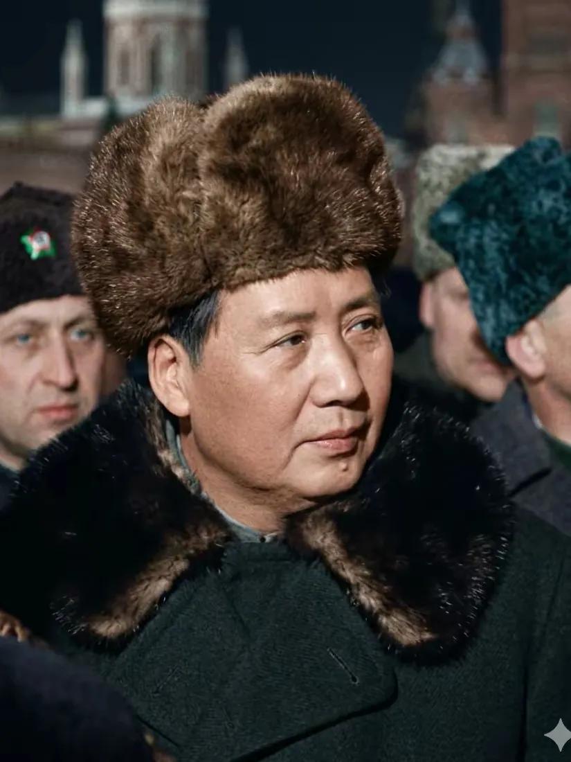 看看我们伟大领袖毛主席有多帅吧，这是1949年，毛主席出国访问苏联时的一张珍贵照