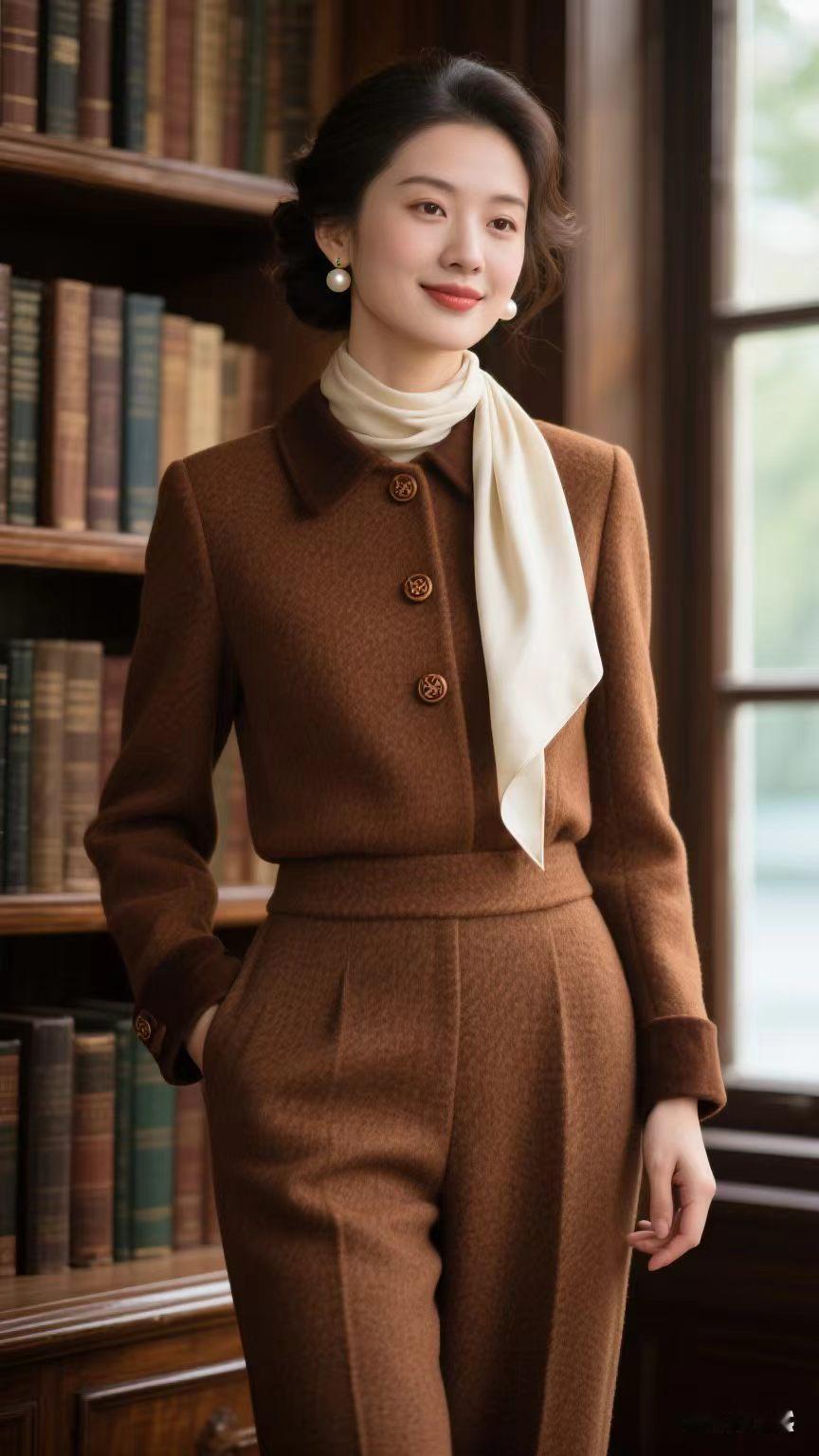 在书香气息中，捕捉到了你的优雅，每一片棕色都透露出经典韵味。