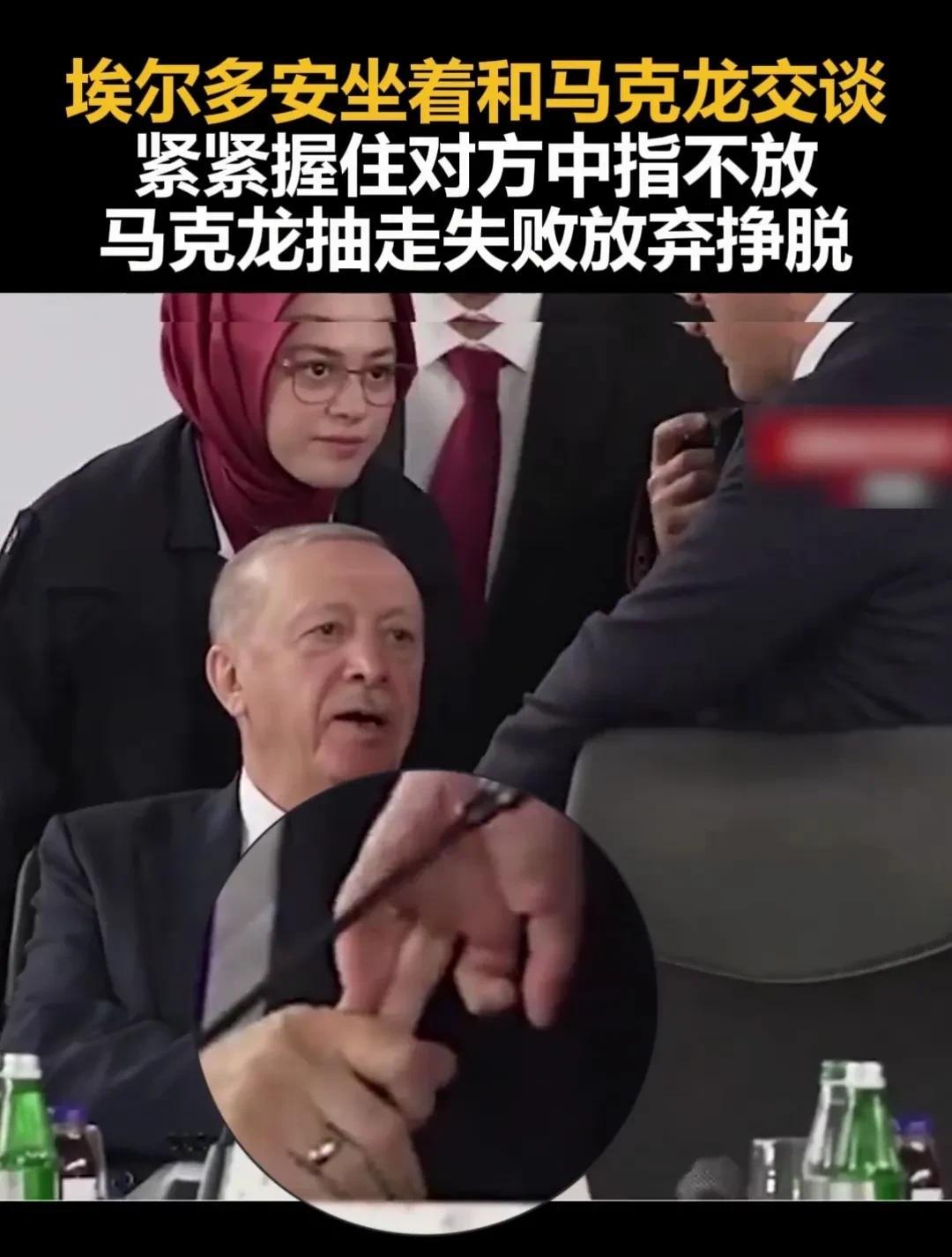 埃尔多安又双叒叕秀了一波“中指外交”！“表面握手言和，暗地竖中指挑衅”——埃尔