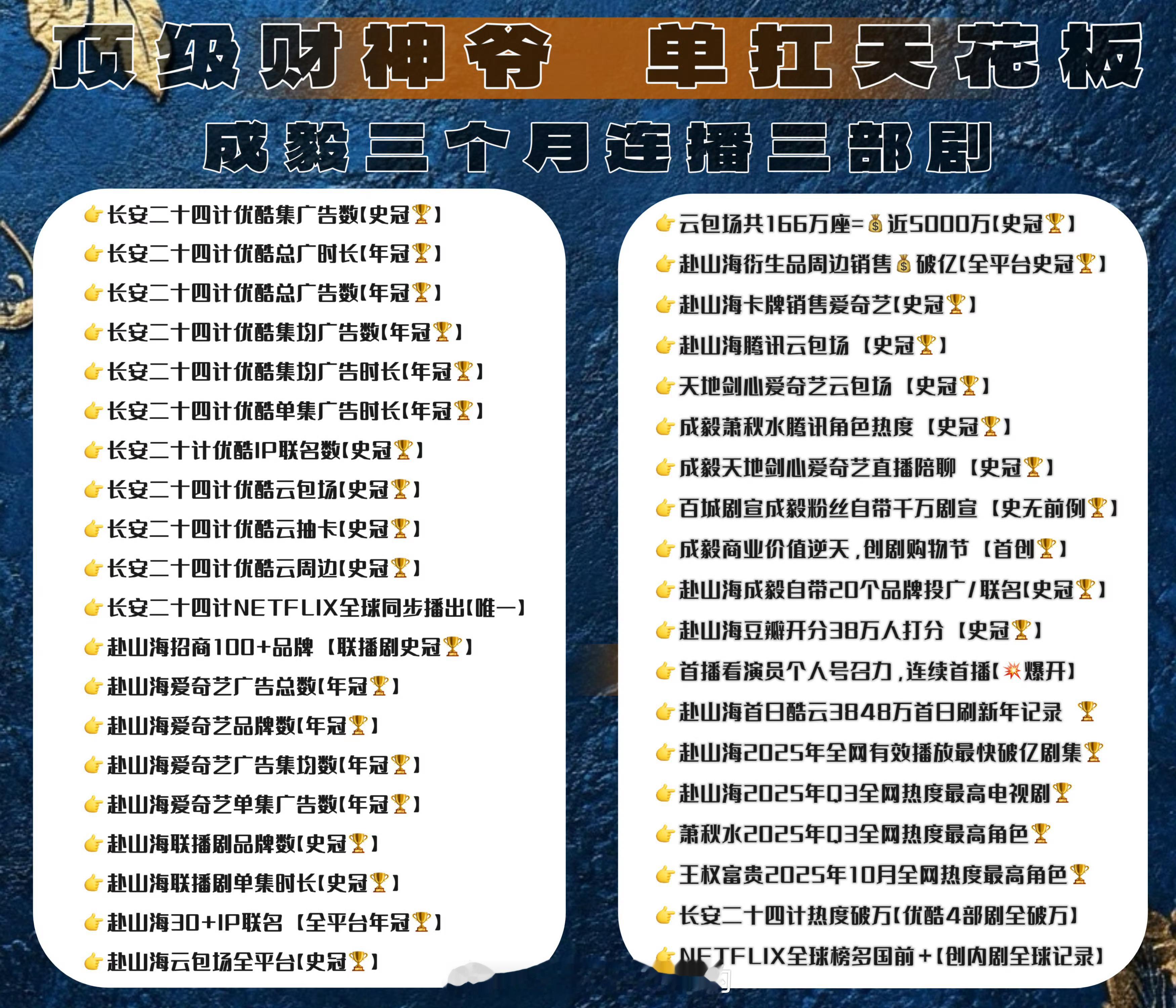 成毅三个月连播三部剧，顶级财神爷，单扛天花板🔥