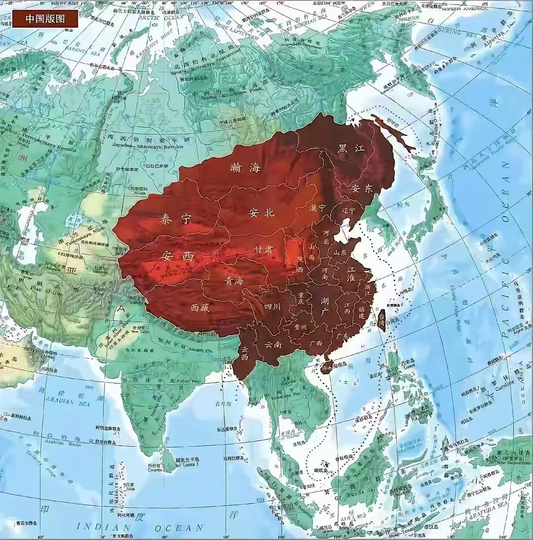 中国最理想的版图，脚踏两大洋