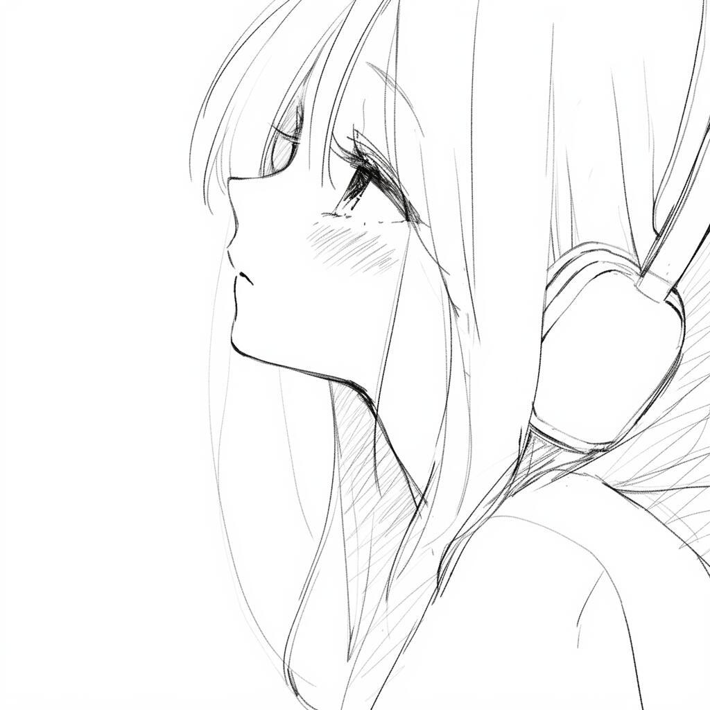 忧郁感漫画女主头像无水印头像​​​