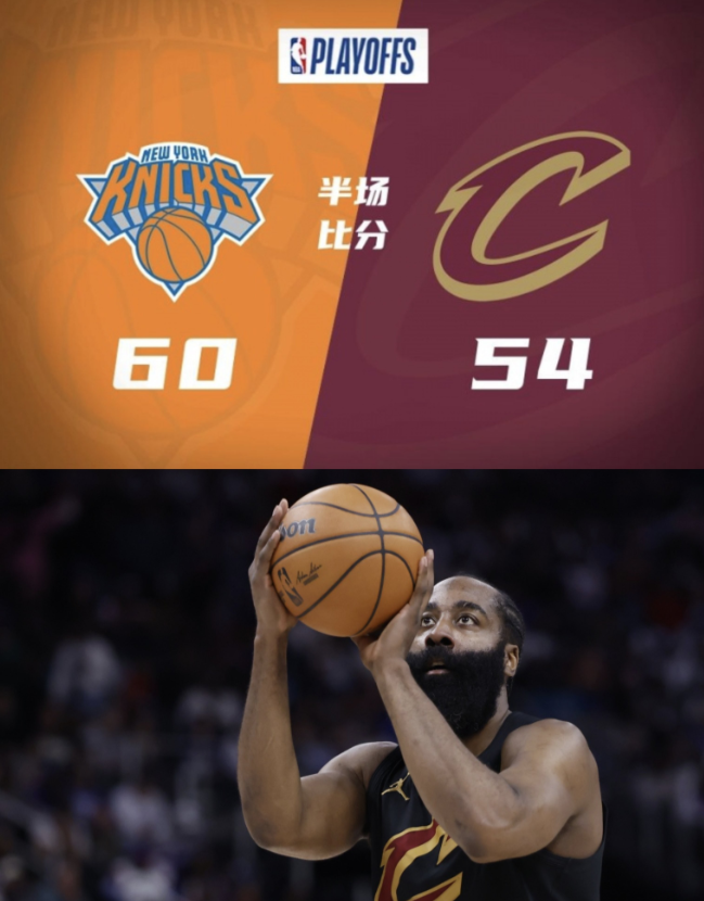 哈登终于爆发，今天骑士拿下尼克斯稳了！在今天骑士与尼克斯的东决G3比赛中，目