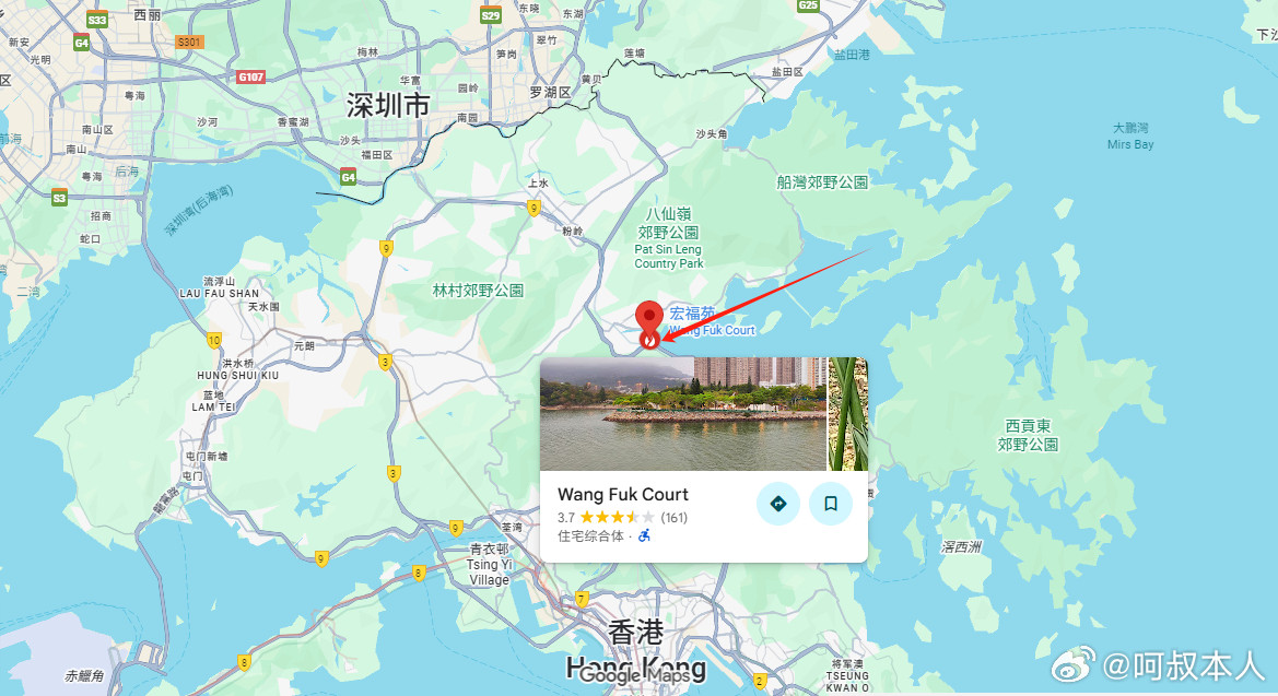 我发现宏福苑（HongFukCourt）其实离市中心还很远，感觉都到郊区了，