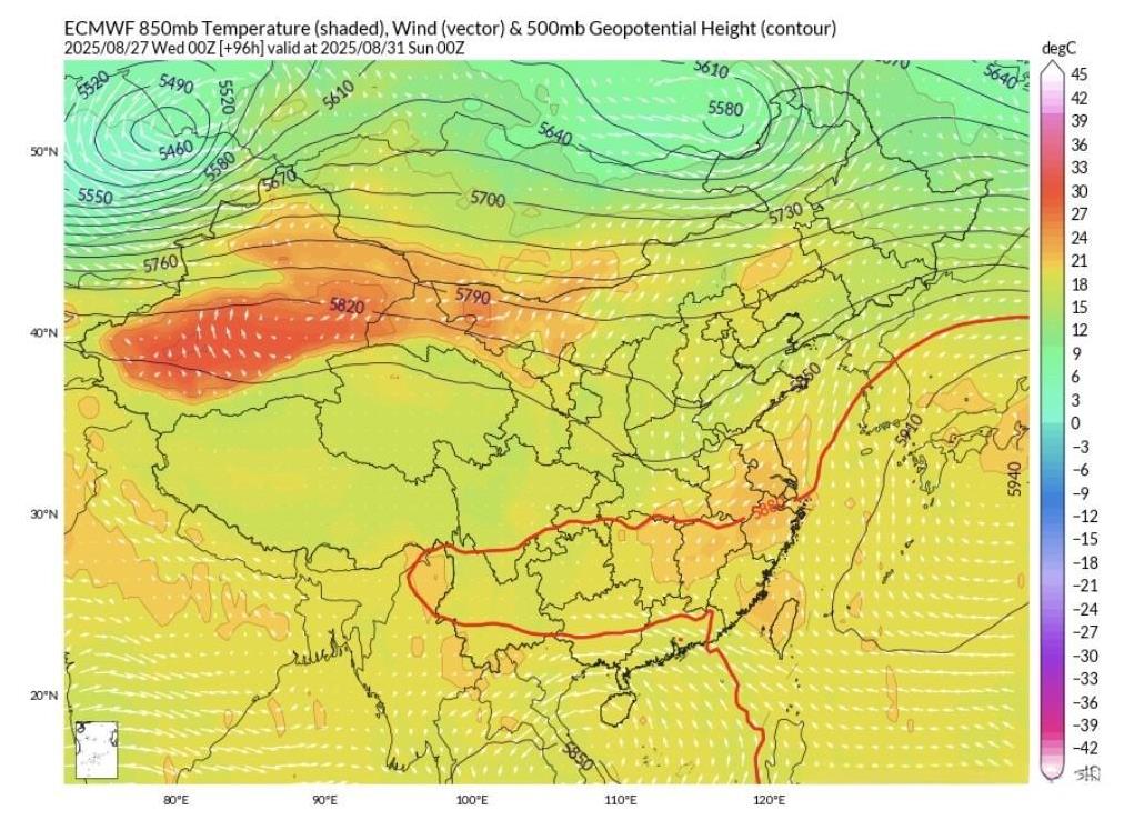 【冷空气蓄势待发】最新报来看月底西风槽压打击副高信号已经明确。显然环流形势也在