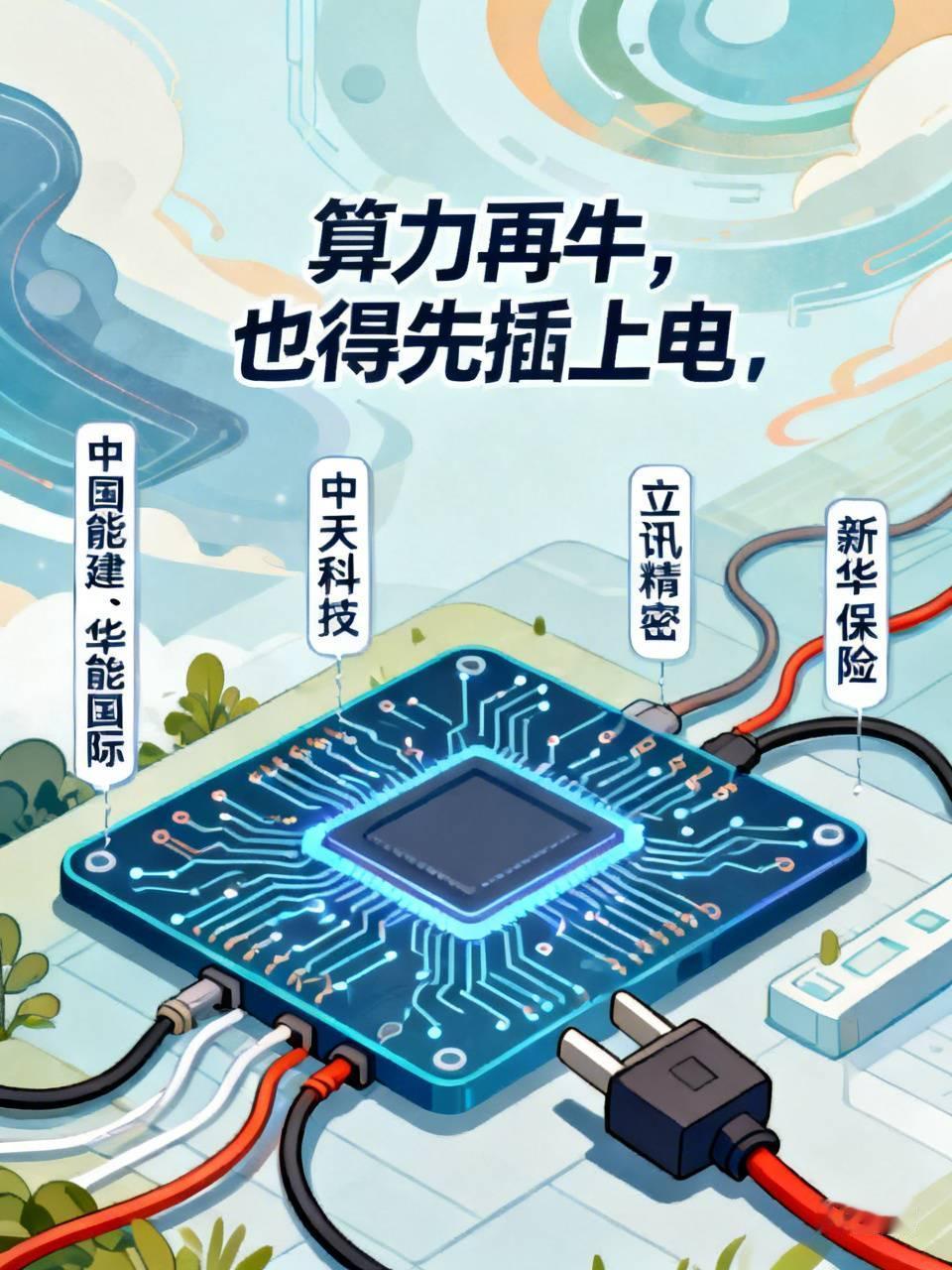 算力再牛，也得先插上电。这个逻辑我认了一年多，底仓也跟着扛了一年多。中国能建