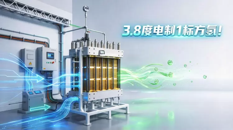 3.8度电制1标方氢! 稳石氢能刷新绿氢能耗极限, 引爆成本革命
