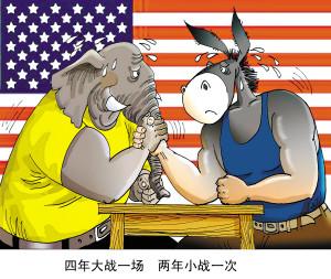 众所周知，美国实行两党制政体，即民主党和共和党轮流执政。对此，我心中存有一个疑