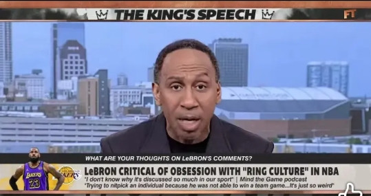 詹姆斯批评NBA对“戒指文化”的痴迷!就被名嘴A.史密斯喷:“如果（赢得总
