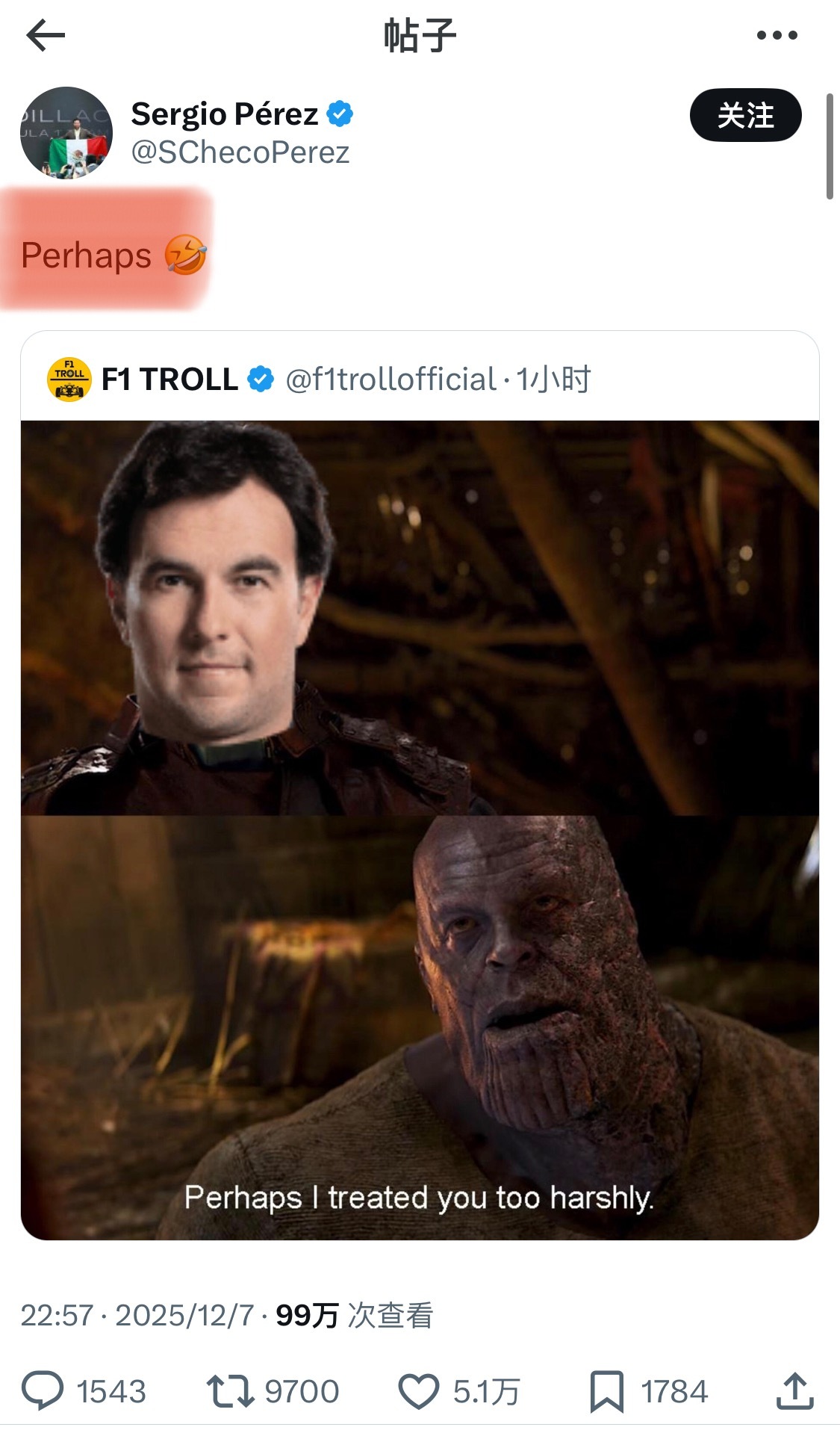 救！佩大师居然还自己转了😂F1