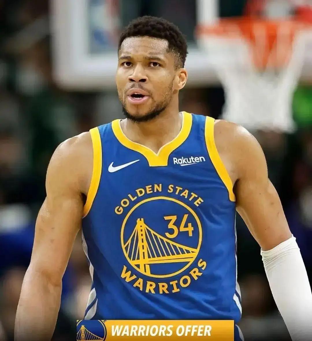 勇士拿追梦、库明加加四个首轮换字母哥？听着像球迷2K存档。雄鹿第一时间甩出