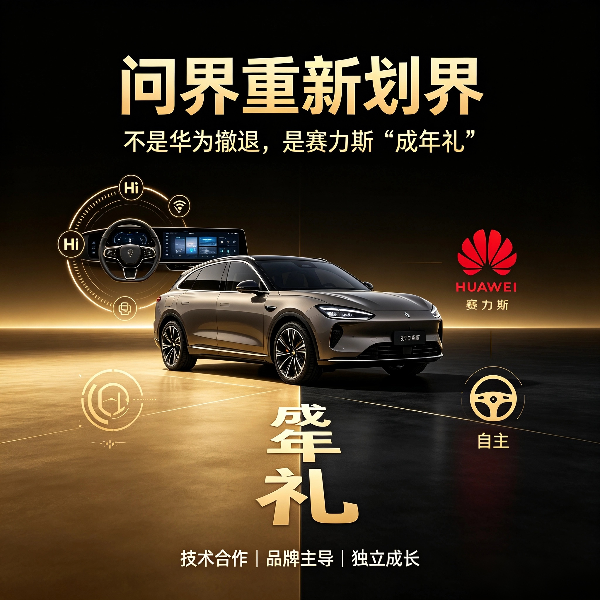 问界重新划界：不是华为撤退，是赛力斯“成年礼”别再写“华为抛弃问界”了。9月15日那纸公告真正的信号