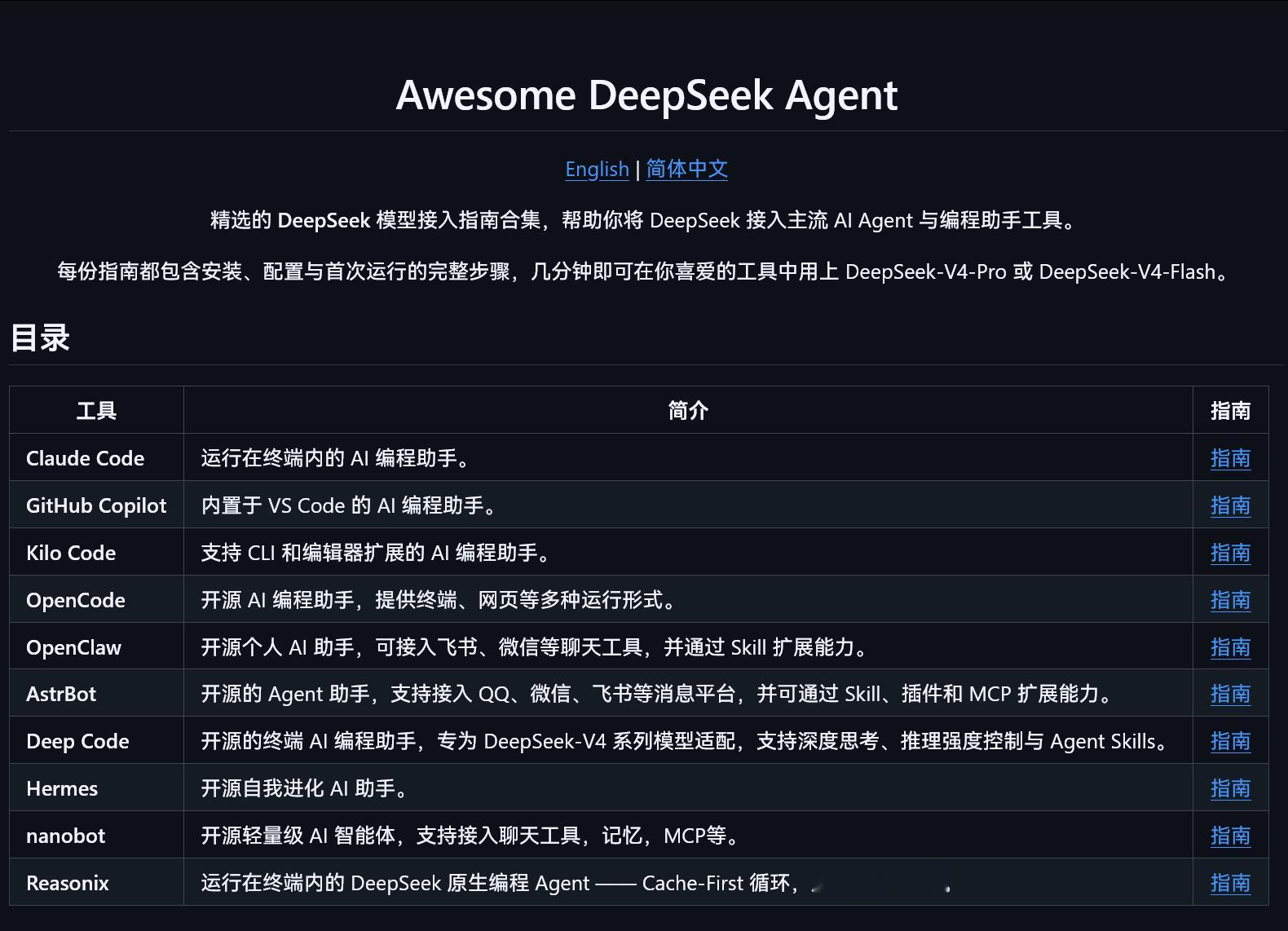 DeepSeek刚发了个官方项目：AwesomeDeepSeekAgent地