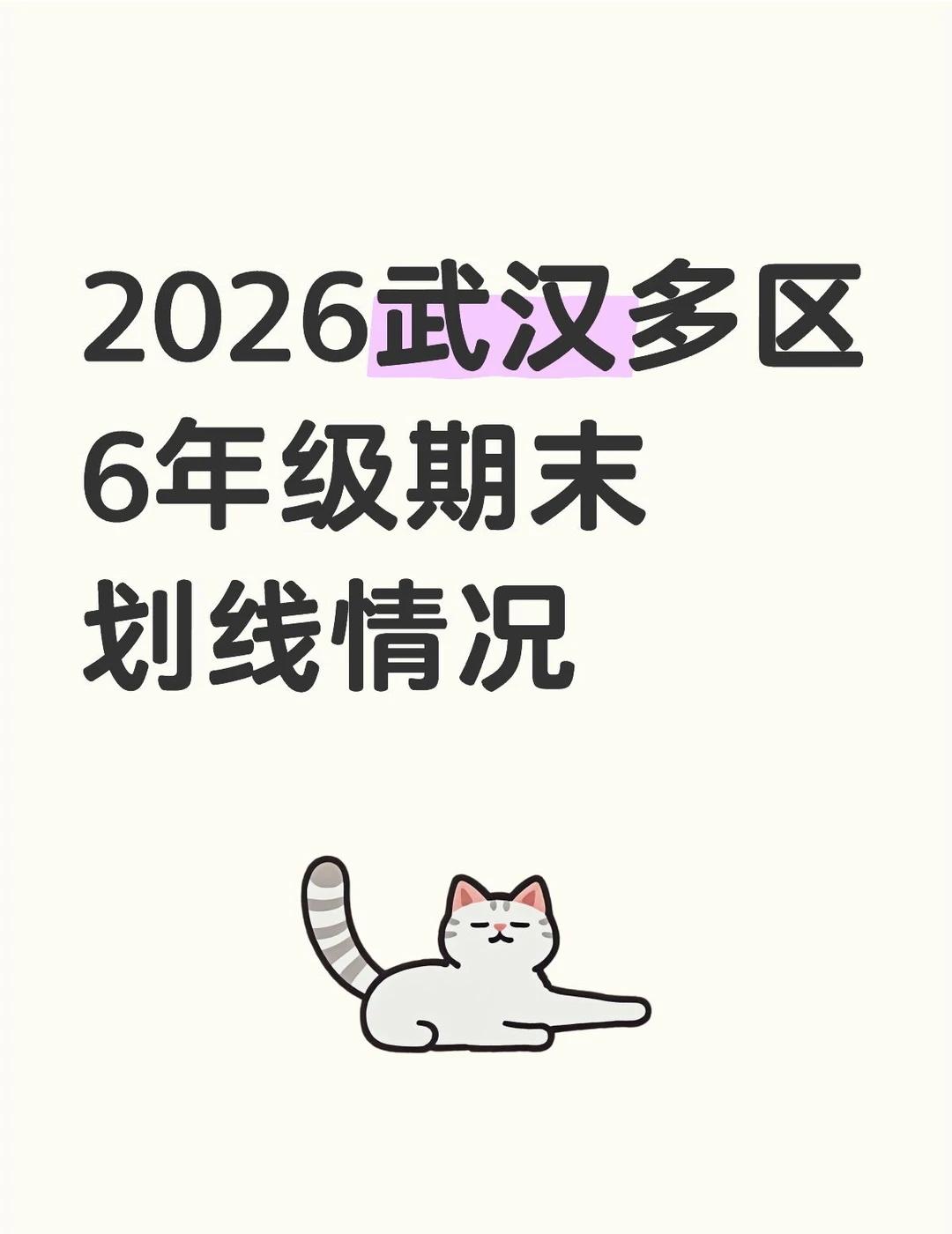 2026武汉小升初最新期末划线🔥已有4区！武昌区：分ABCD四个等级，其中