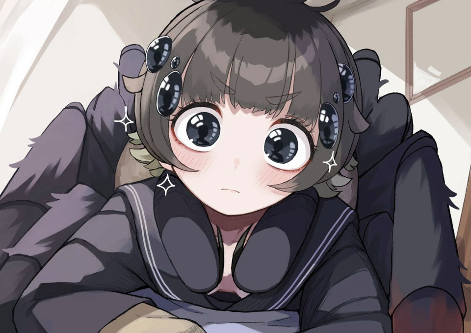 插画，我的青梅竹马是可爱的蜘蛛娘画师：