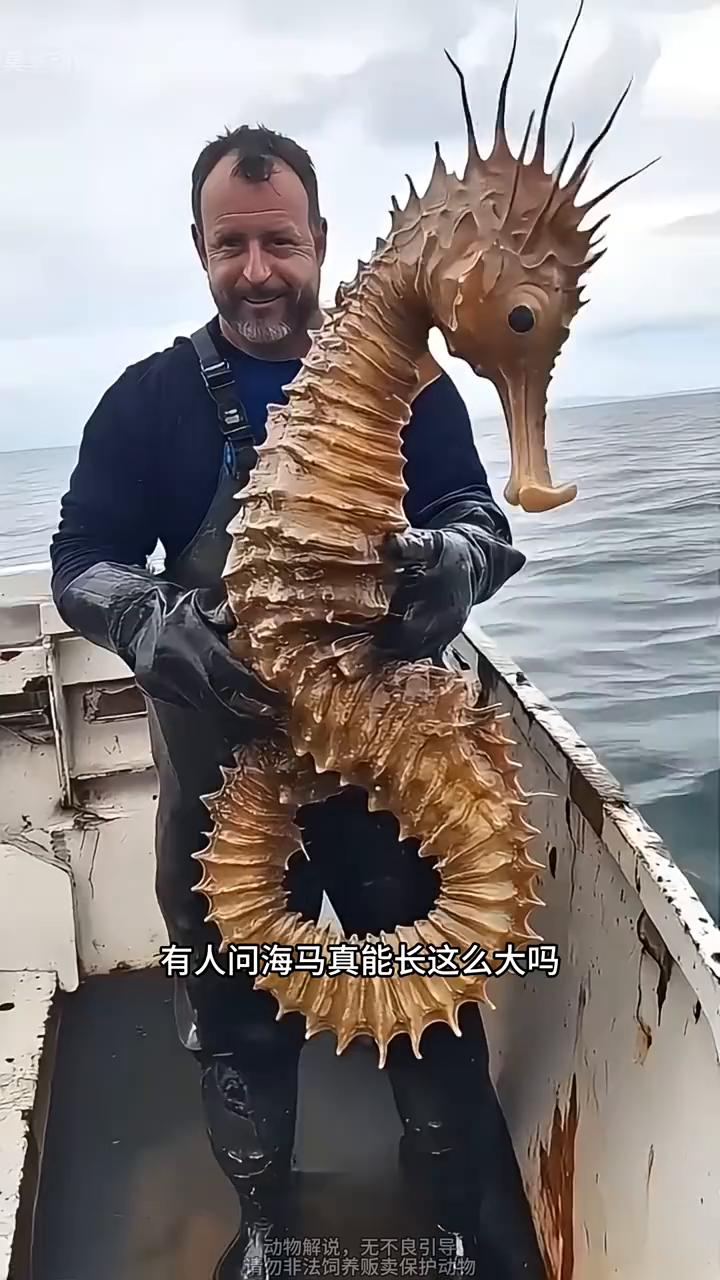 有人问海马真能长这么大吗？其实很多动物的体型都比我们想象的要大很多。·电视里的