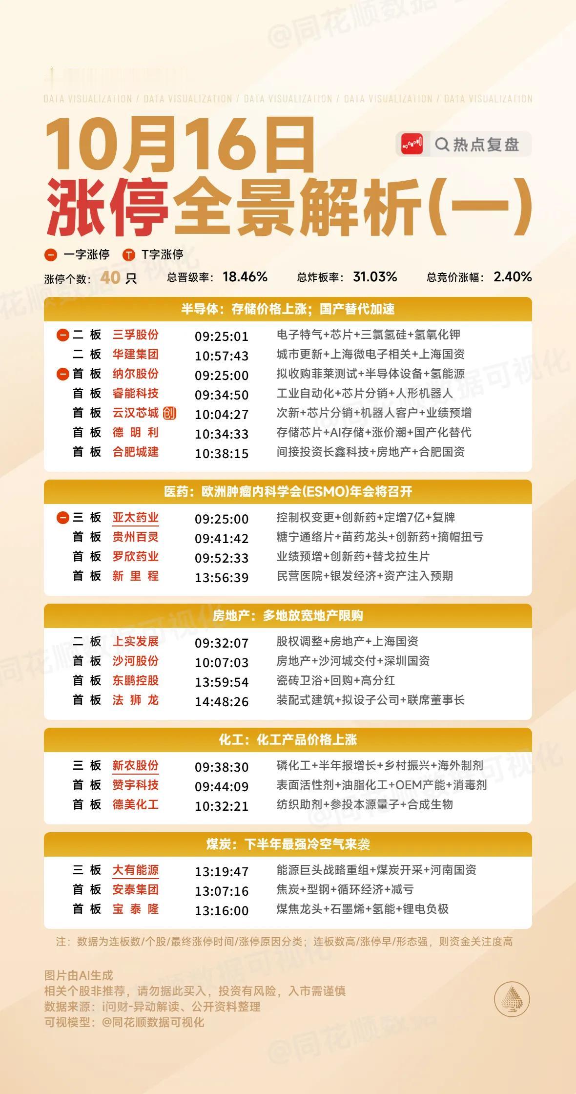 10月16日复盘：常山北明、四方股份、白银有色、楚江新材、合肥城建隔日走势的一些