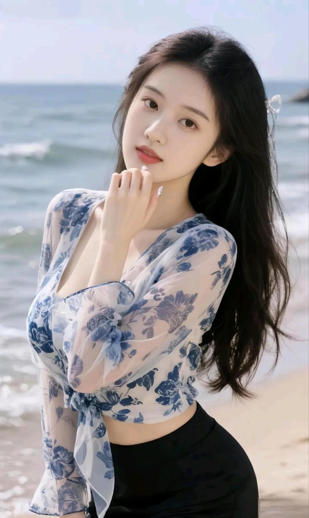好看的小姐姐，极致美，好喜欢她。自然清雅美女