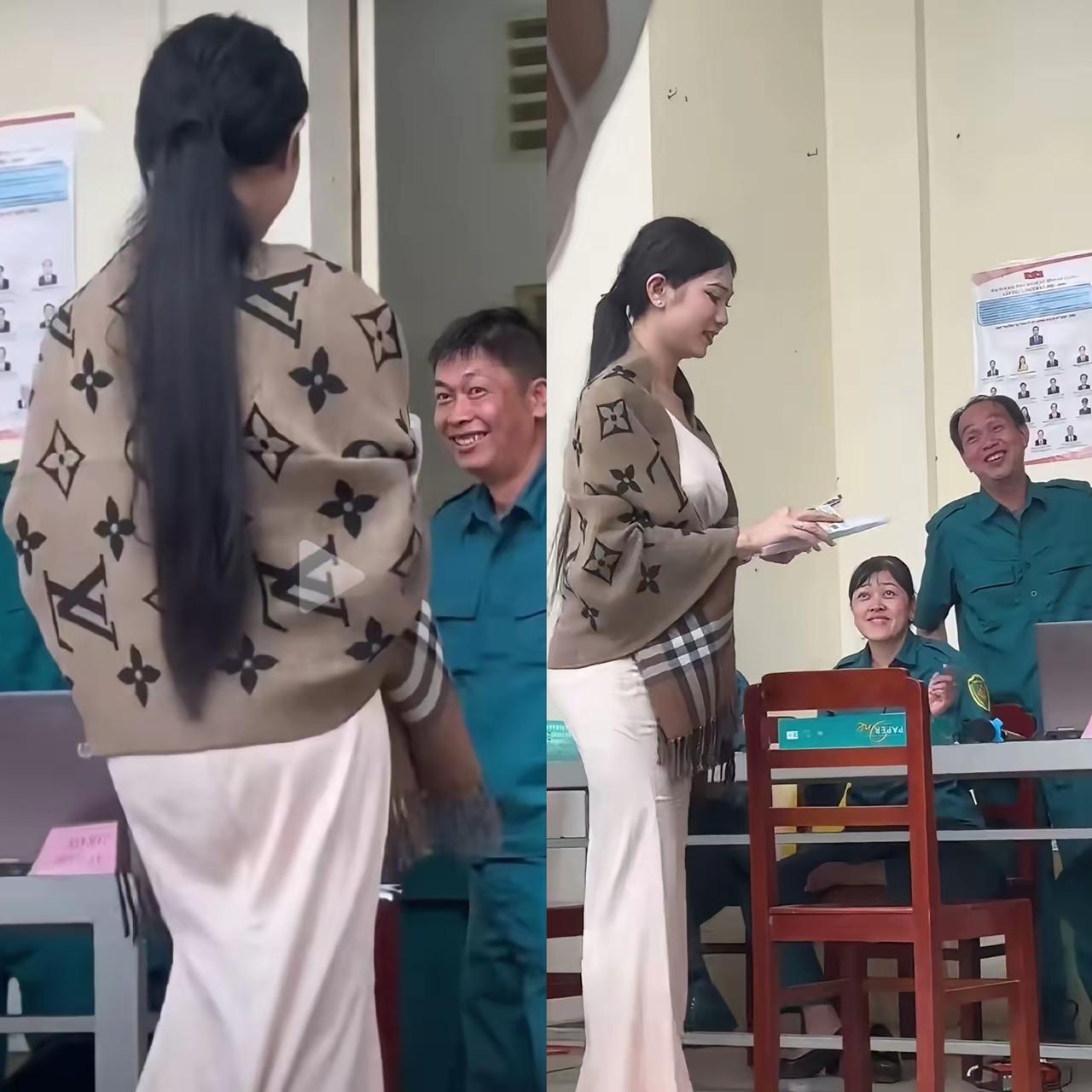 2025年泰国征兵一开场就抓眼球！乌泰他尼府报名处里，一位23岁的“姑娘”刚现身