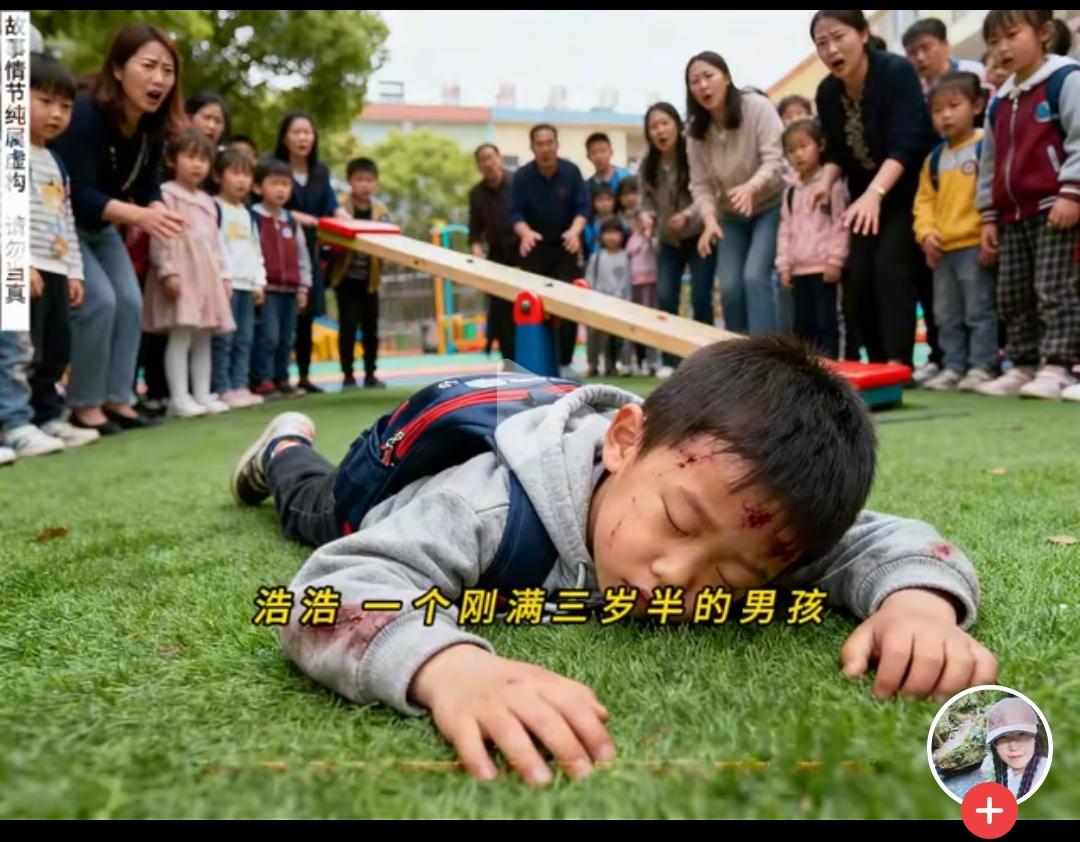 这个故事让人感到非常震惊和担忧。幼儿园只有3岁的男孩不幸从楼上摔下来，虽然具体的