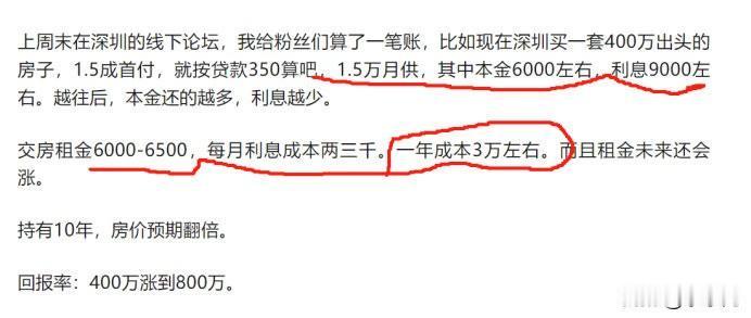 卖房子的房产专家，他们为了卖房子，也是拼了，在那偷换概念。你看他们的这个算法，