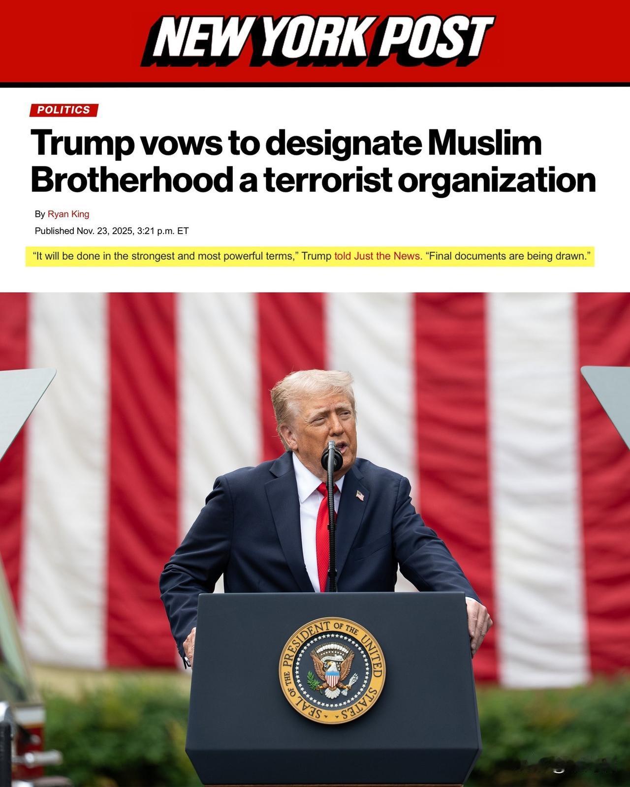 据《纽约邮报》（NewYorkPost）于2025年11月23日