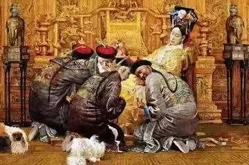 慈禧太后正在午睡，突然听到宫女的嬉闹声，太监抓来涉事宫女准备鞭笞，刚脱下宫女裤子