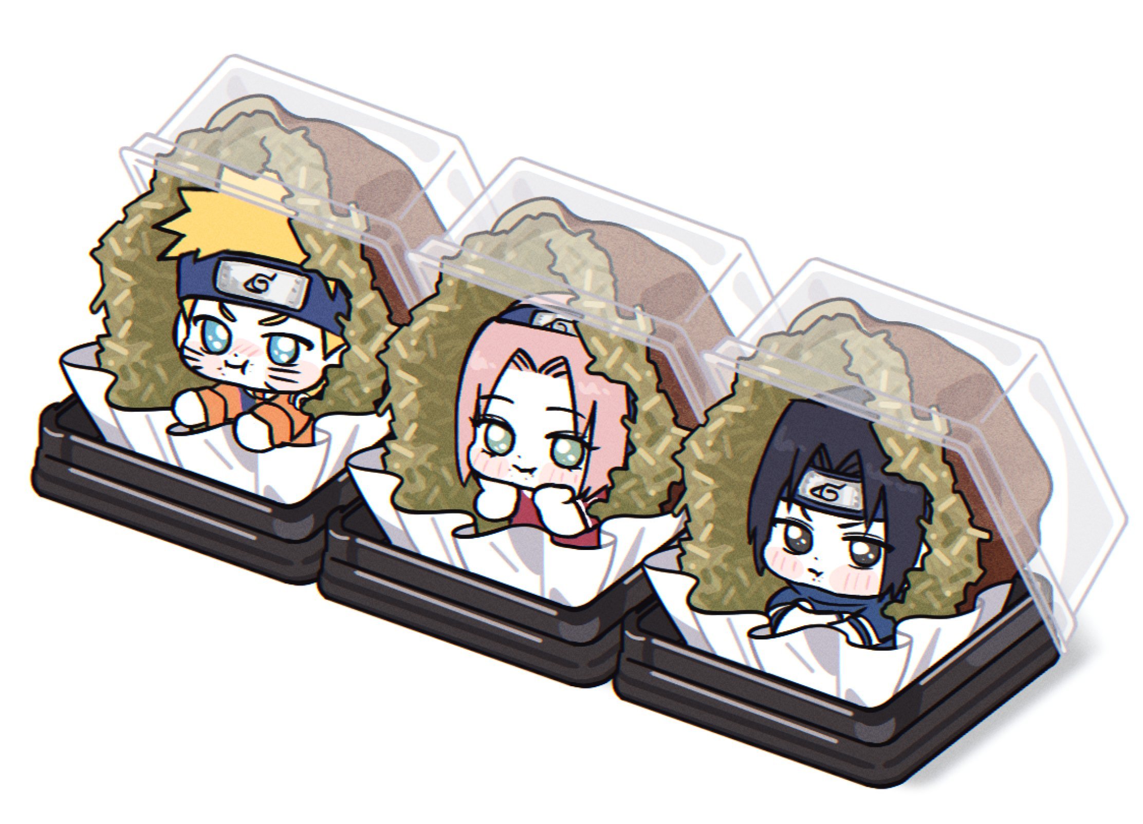 分享X上同人画师mingsgugu近期新绘制的火影插画！还要被这群萌物控制多