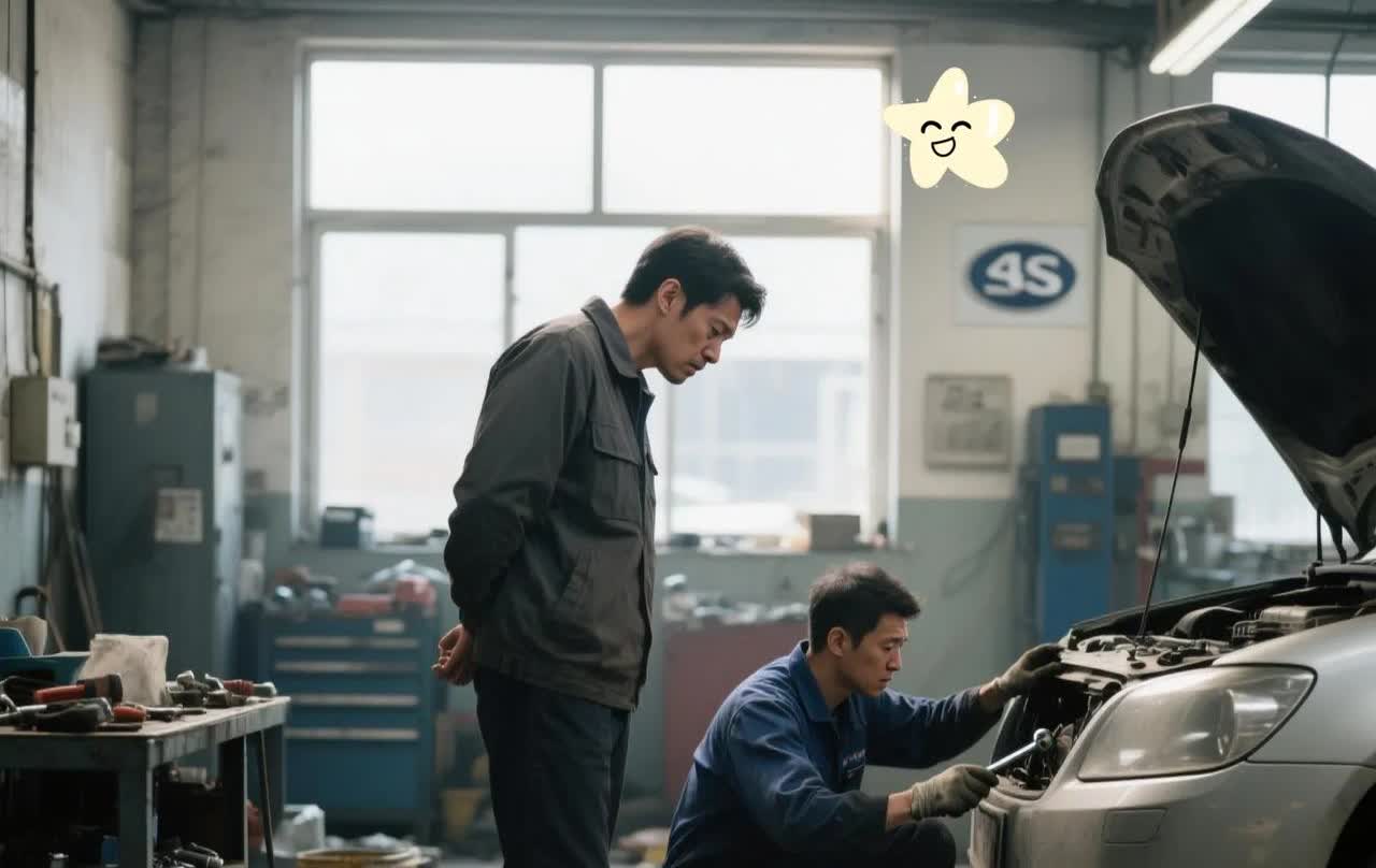 每次陪老公去4S店保养车，都让我哭笑不得。别人老公保养时在休息室悠闲喝茶，我家那