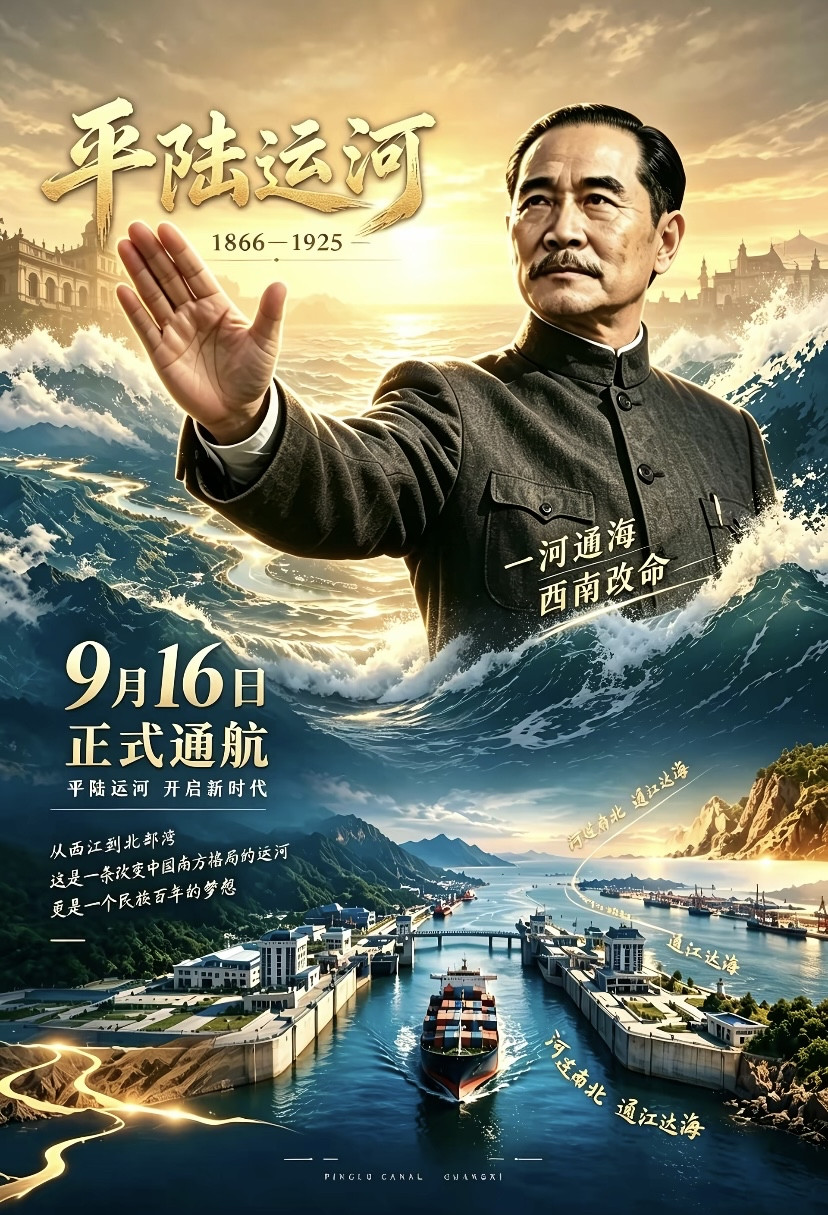 一口气带你了解平陆运河，一河通江海！平陆运河，把大西南直接“送”到了东盟门口2026年9月16日，一