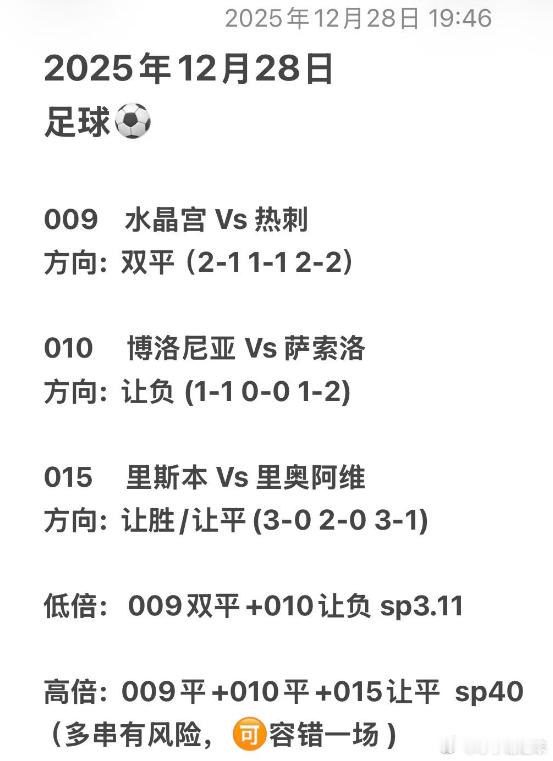 今日⚽公推参考