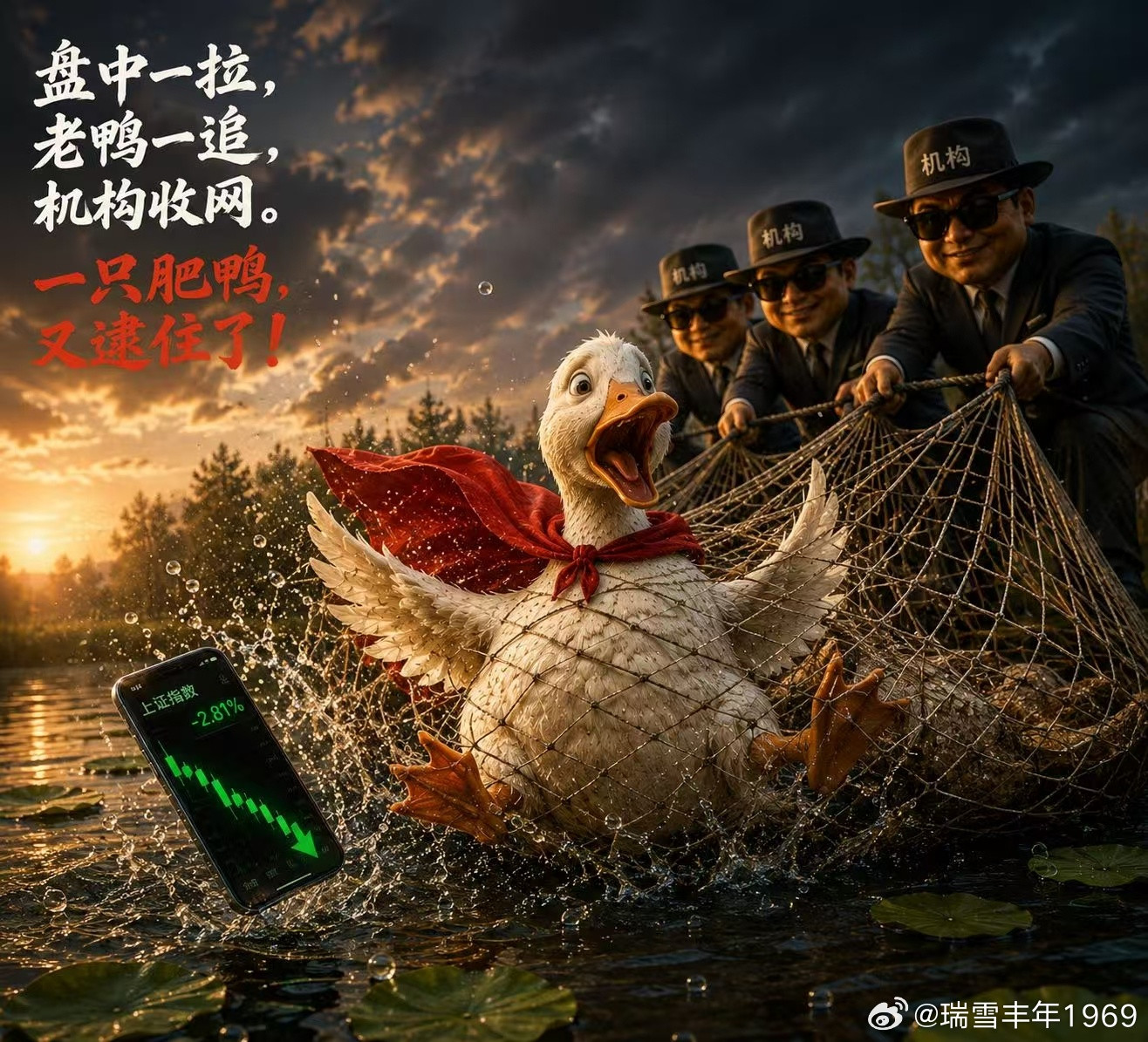 完了完了，创业板跌了。完了完了，科技股也跌了！[哭哭]​​​