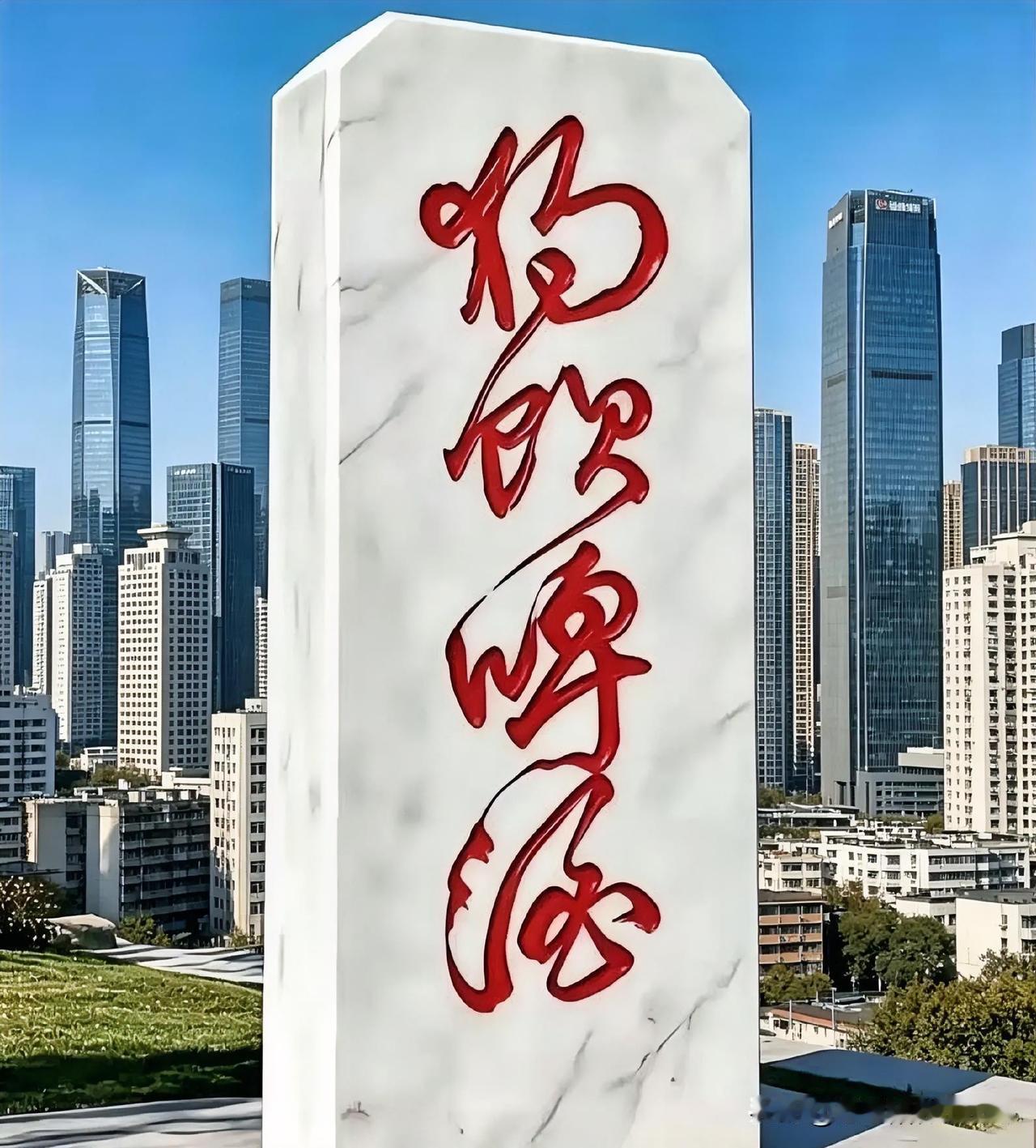 我盯着石碑瞅半天，前俩字看着像“啤酒”，可一想也不对，谁没事在碑上刻啤酒啊！问了