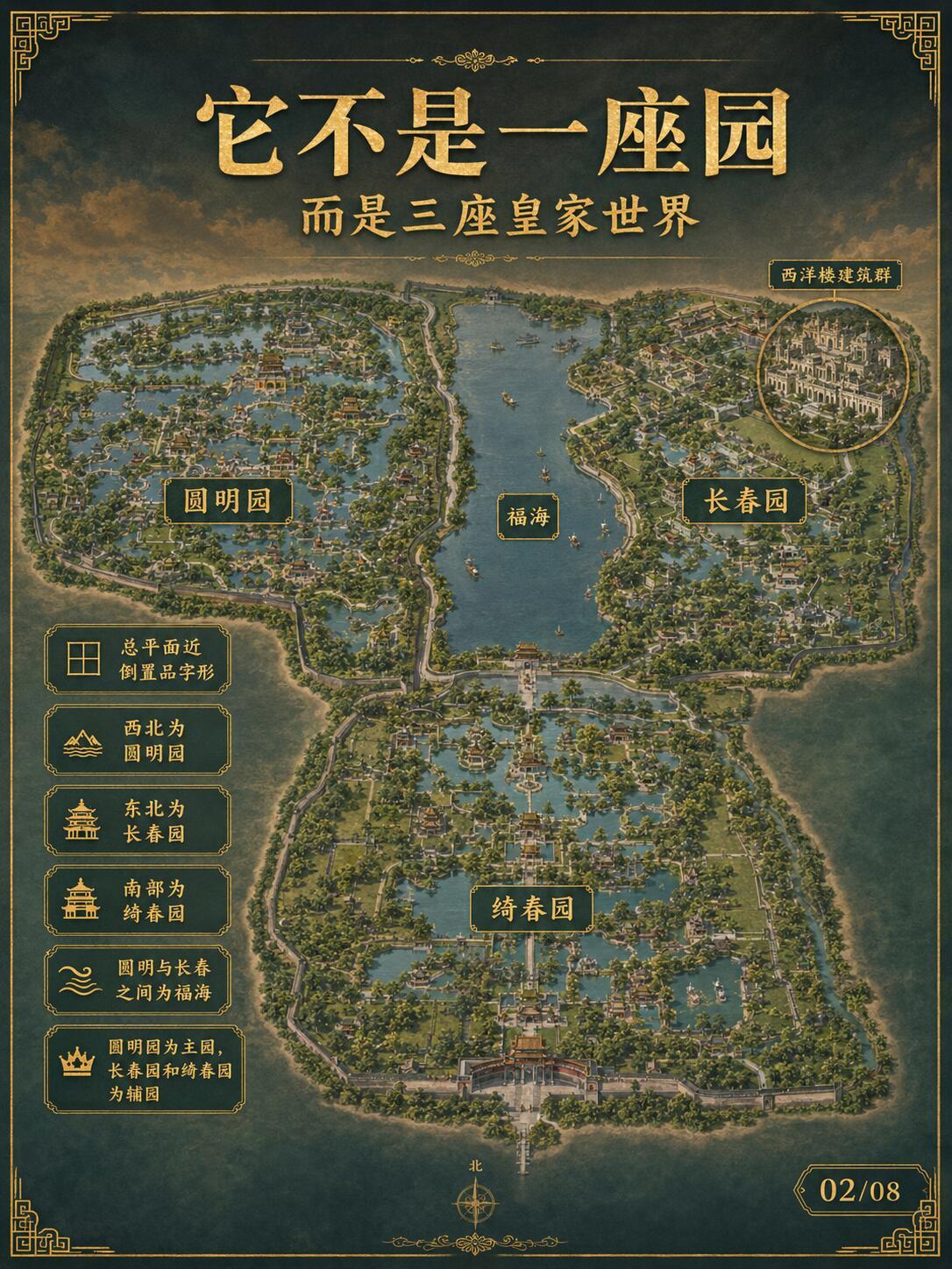 如果圆明园没有被毁，会有多震撼？圆明园不是一片废墟的名字。它曾经是圆明、长春、