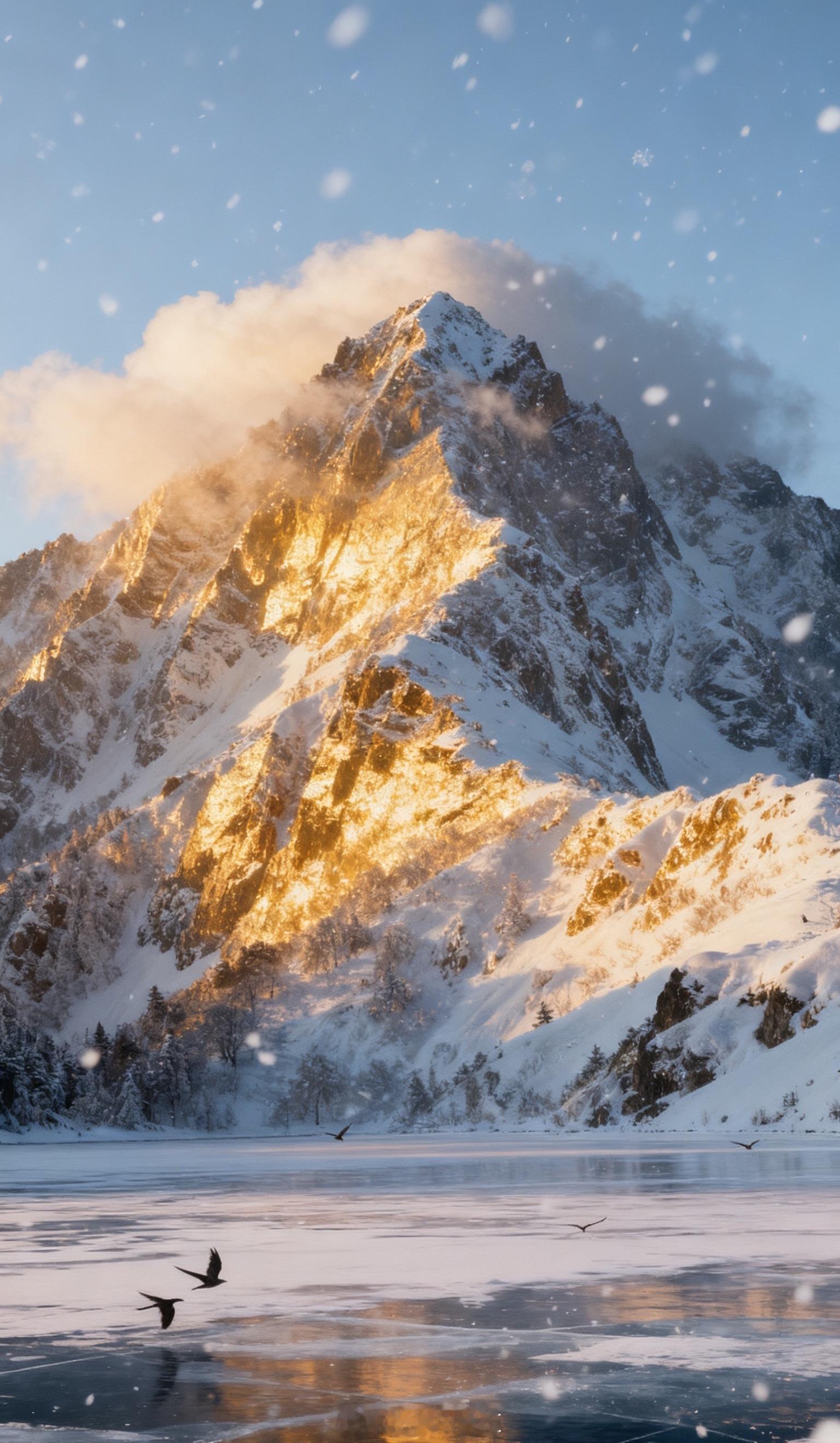 刷到日照金山，说明你是有福气的人，一切晦气霉运统统退散。发财小手👍，留下“金山