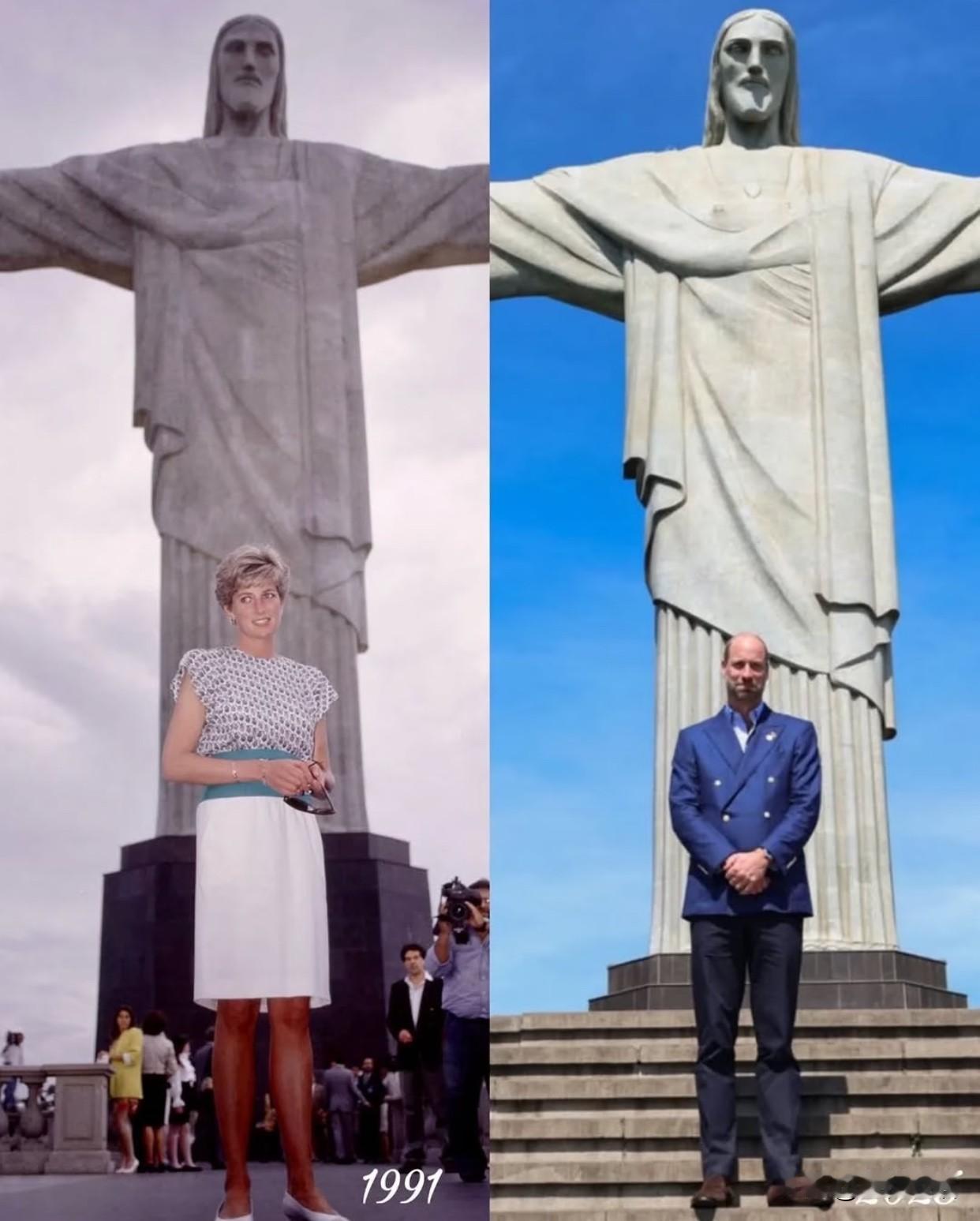 破防了！威廉王子这波“时空对望”直接看哭！威廉王子在巴西搞了波大的！34年