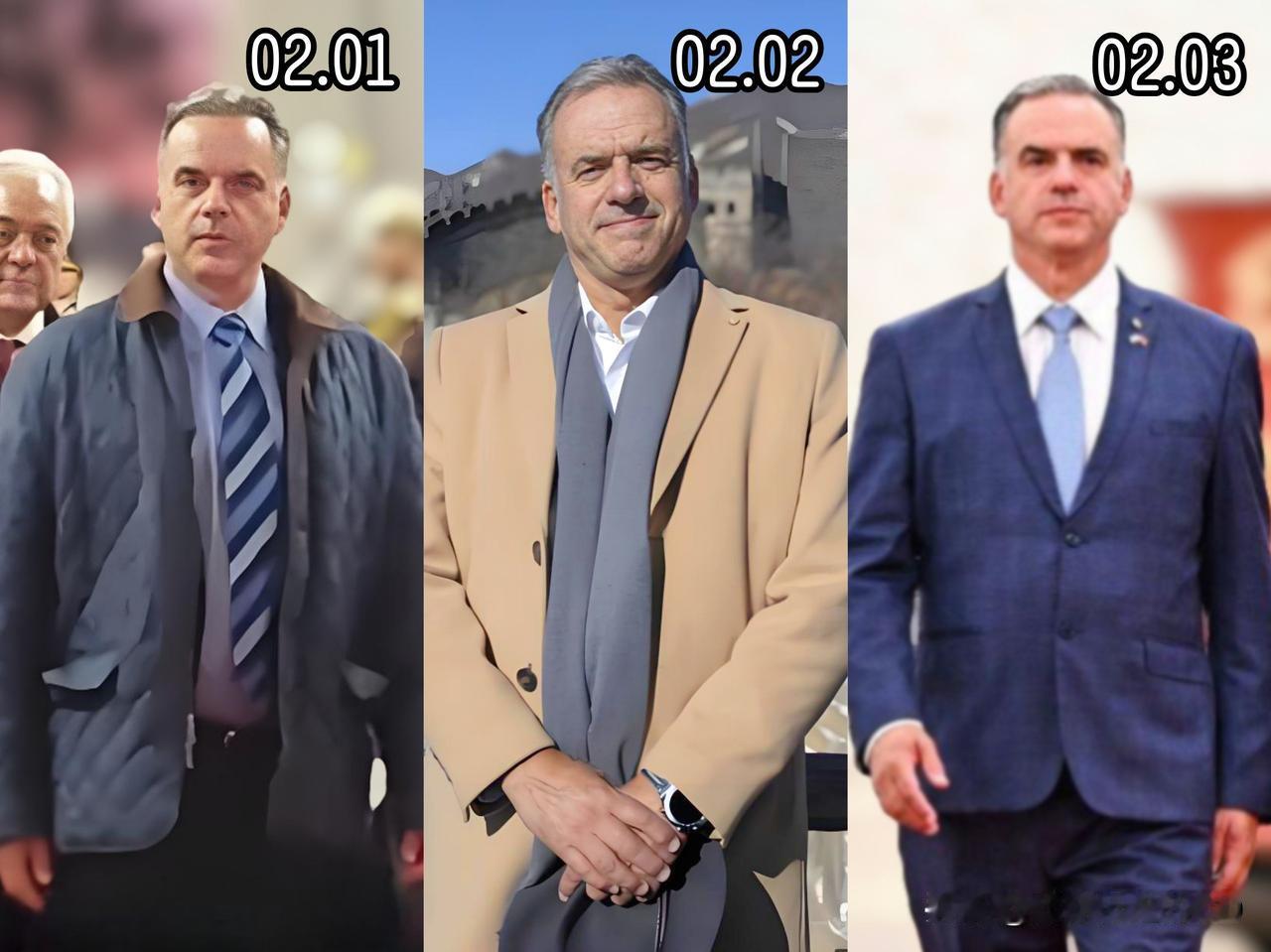 乌拉圭总统奥尔西很会穿...3天3种穿搭，真的很讲究！第一天，初抵北京，因天气