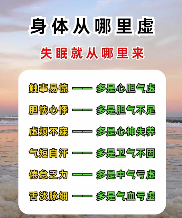 总是失眠睡不好？对照看看是哪里体虚了