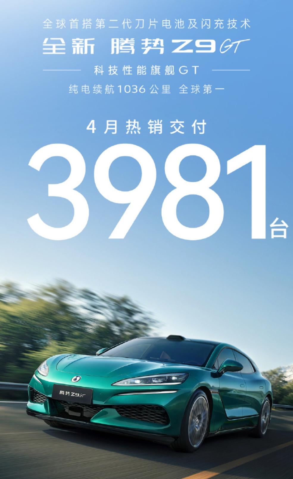 腾势Z9GT销量累计15246辆3月：1335辆4月：3981辆5月：59