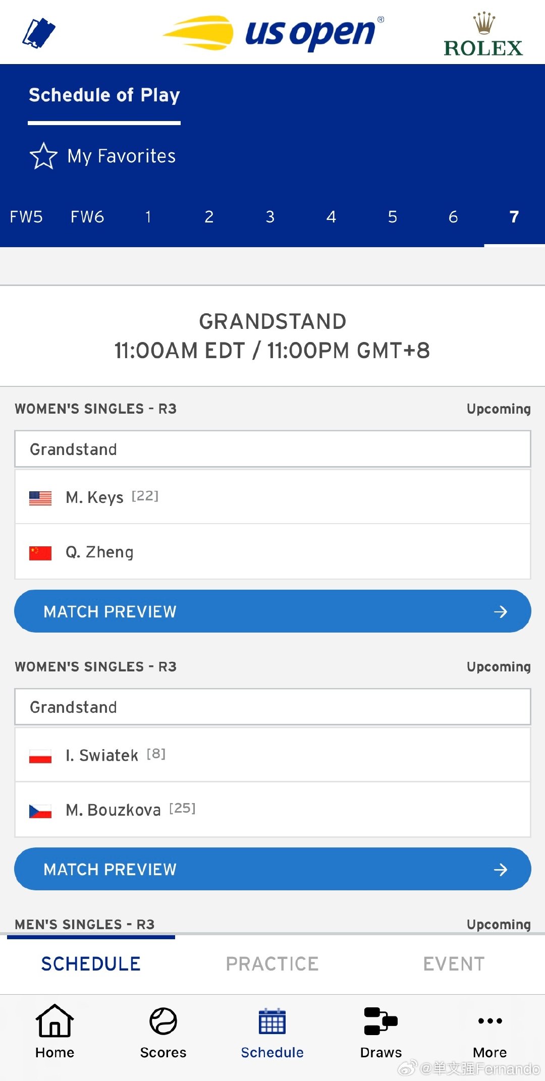 郑钦文vs凯斯🔥23时斯瓦泰克vs布兹科娃凌晨1时莱巴金娜vs斯塔罗布杜采娃不早于5点这三场美网2