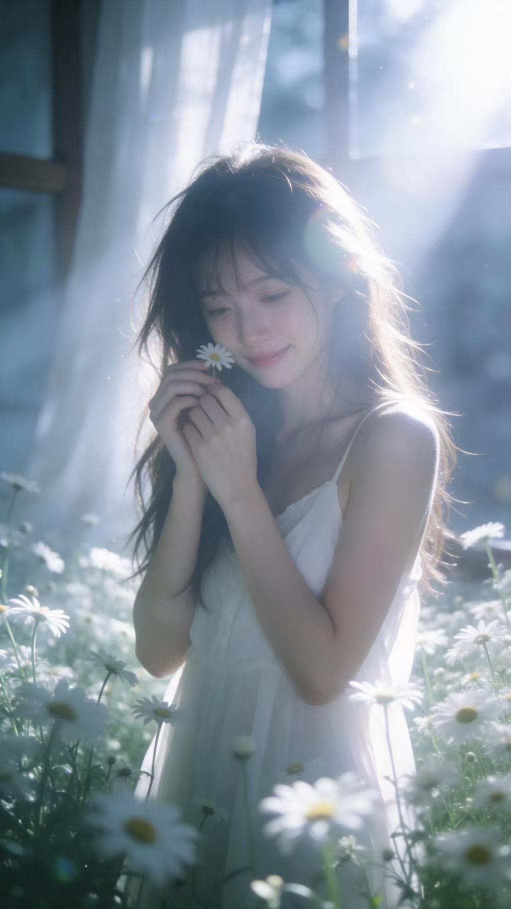 梦幻唯美的作品，需要一些小元素来缔造效果。比如烟雾啊，纱巾啊，可以试试。画面以